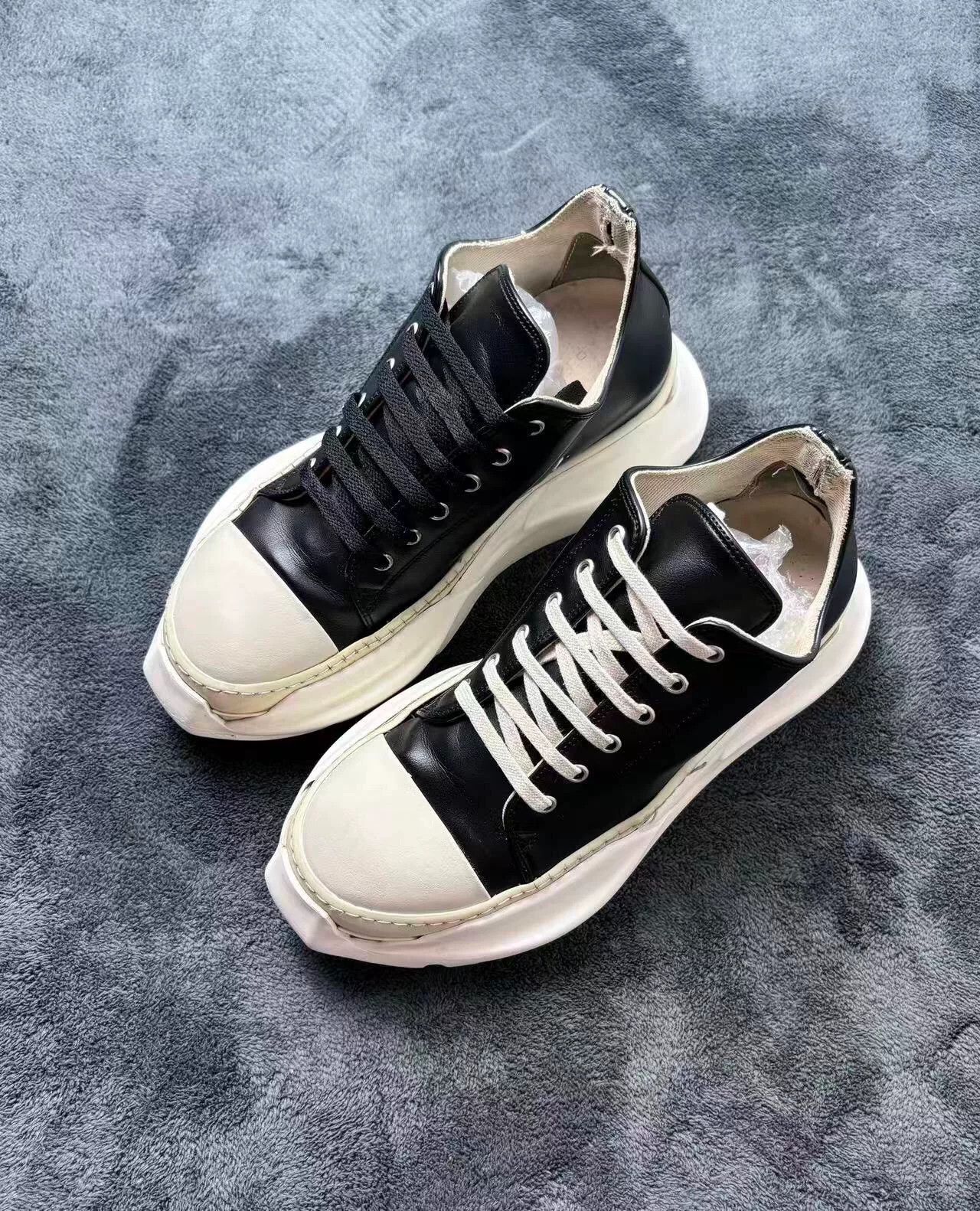 Rick Owens Rick Owens Leather White Lowtop Sneakers 41 Men Size US 8.5 / EU 41-42 - 1 Thumbnail