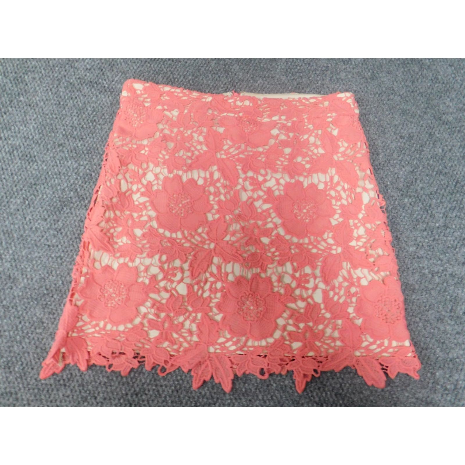 Loft LOFT Skirt Womens 6 Pink A-line Floral Lined Knee Length Zipper Regular Women Size 28" / US 6 / IT 42 - 2 Thumbnail