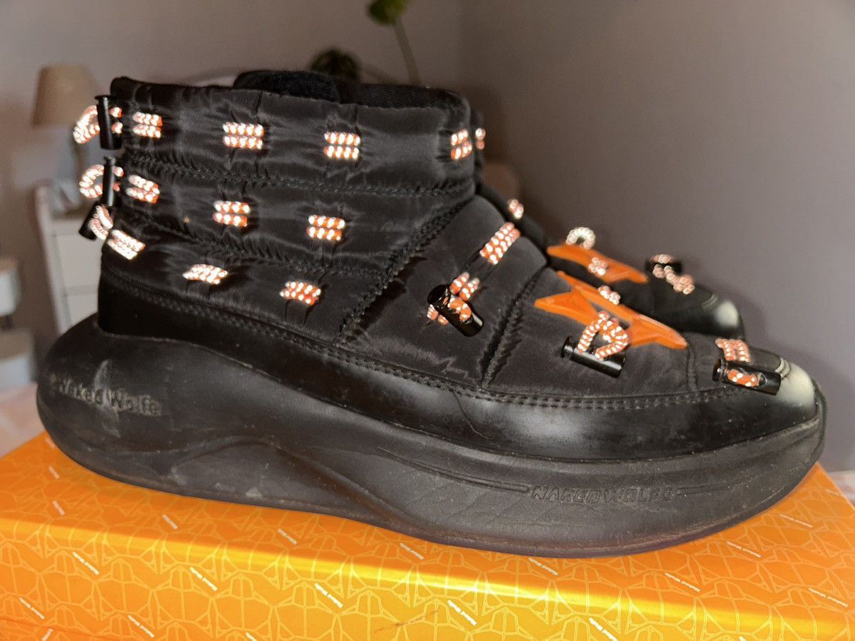 NAKED WOLFE Naked Wolfe black and orange puffer boots Size US 8 / EU 41 - 4 Thumbnail