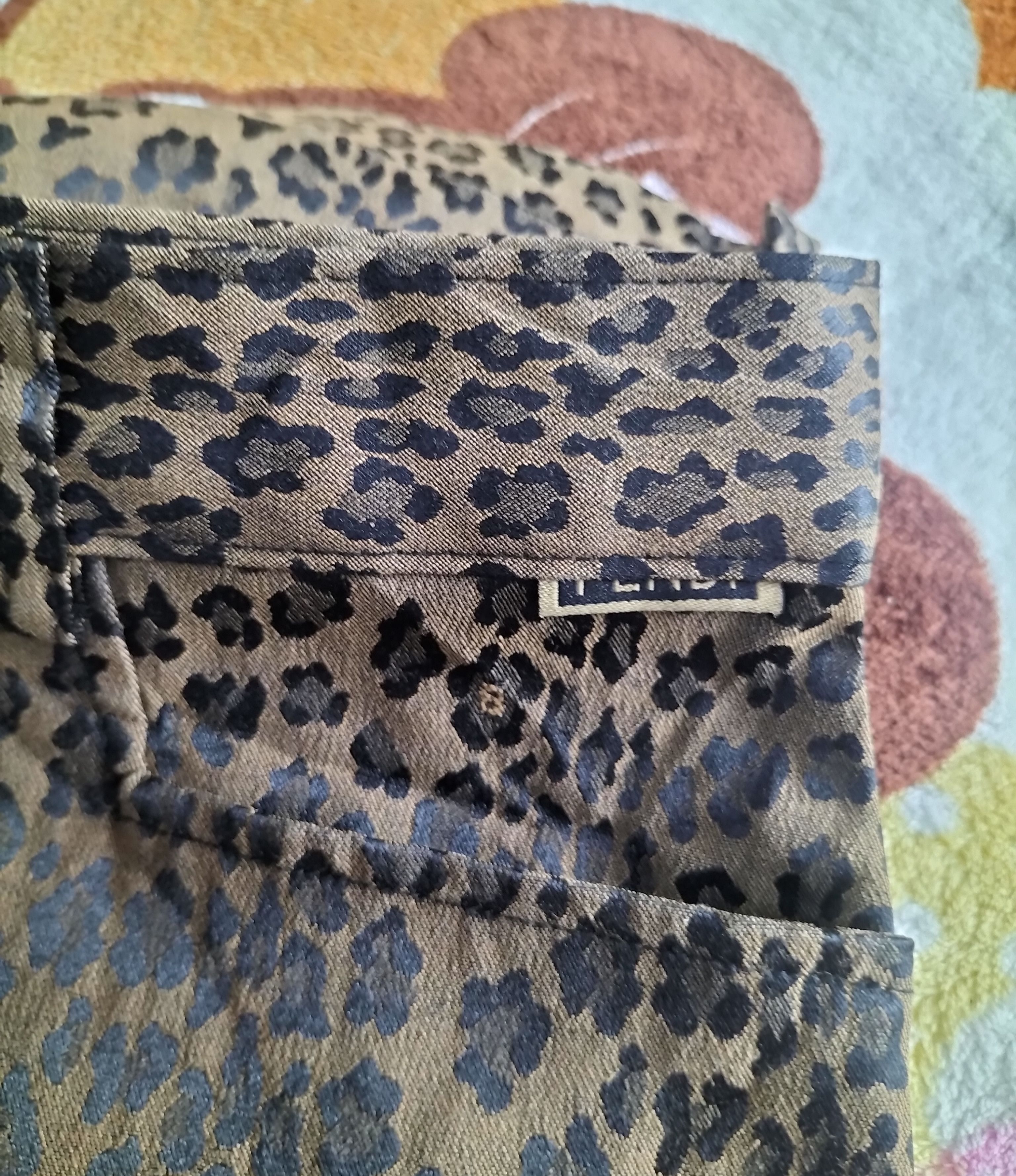 Fendi Authentic Fendi leopard print pants Size US 31 - 9 Thumbnail