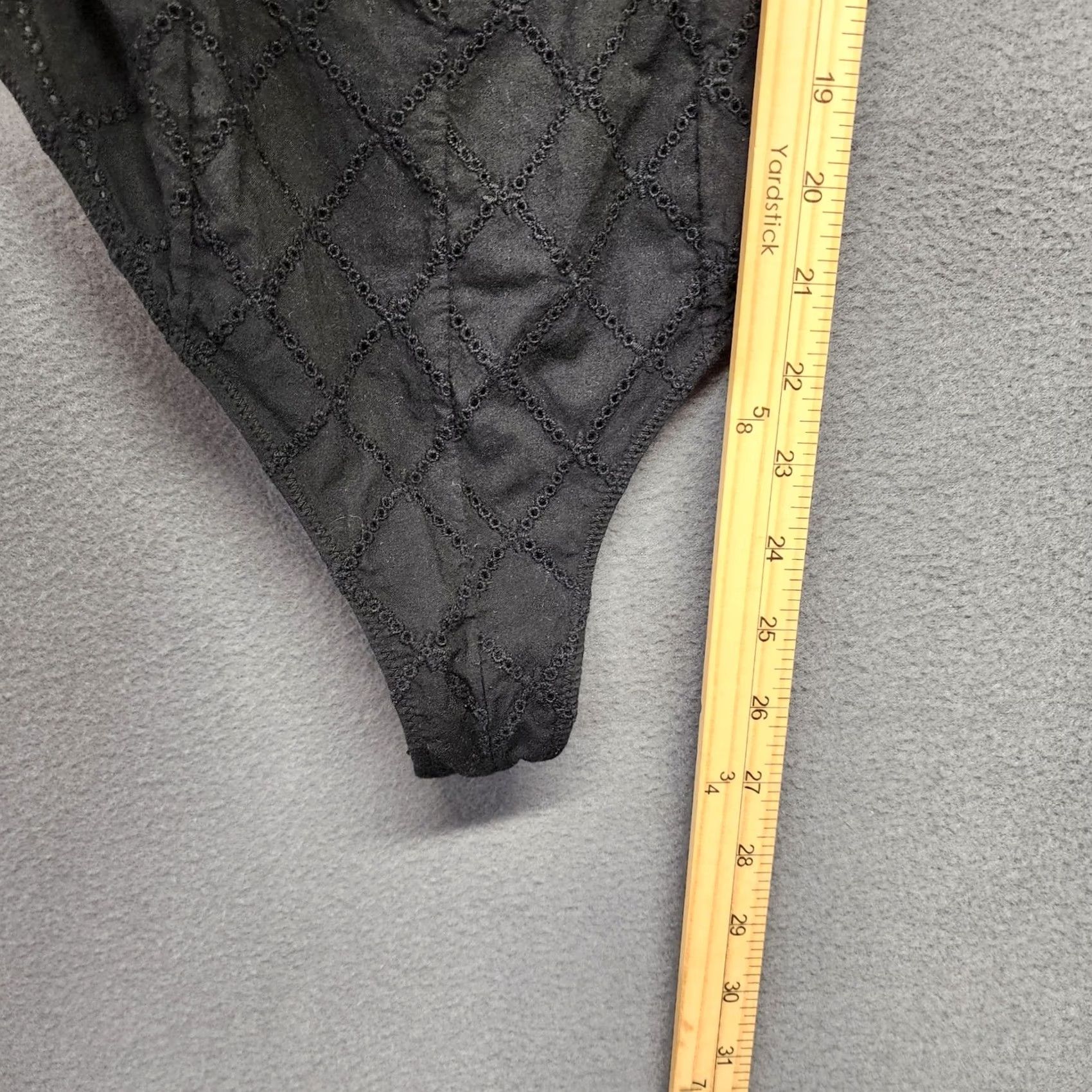 Vintage Intimately Free People Bodysuit Womens Small Black 100% Cotton Layering Snap S Womens Black Bodysuit Size S / US 4 / IT 40 - 5 Thumbnail