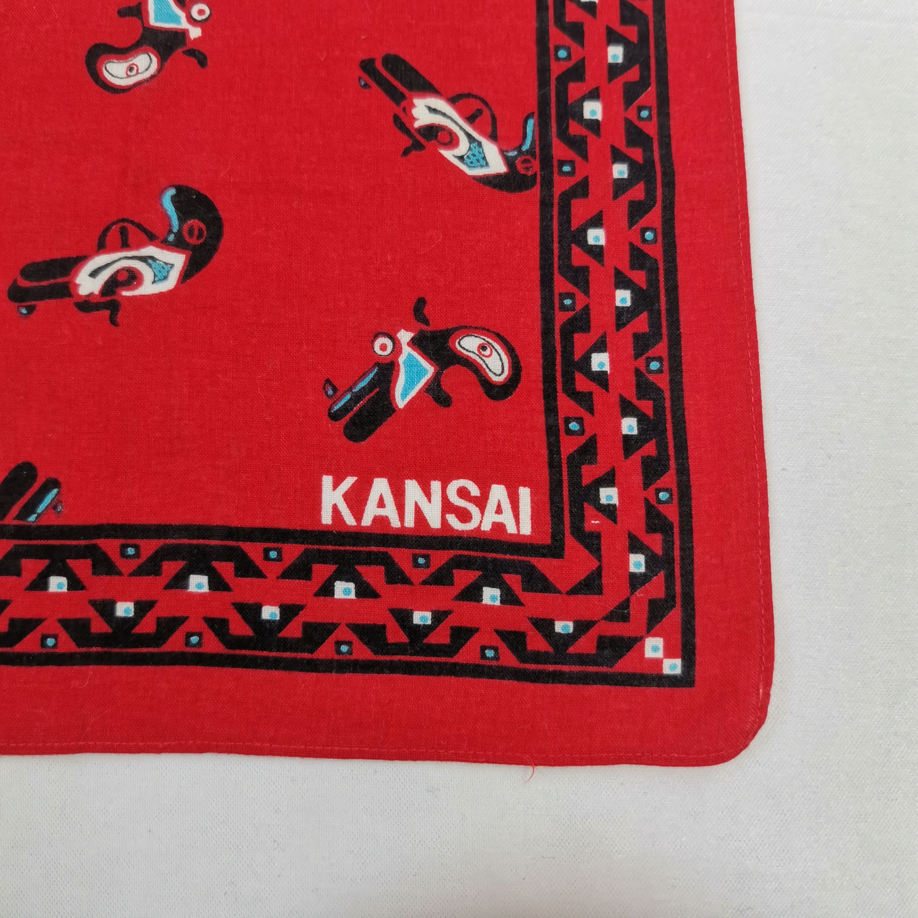 Kansai Yamamoto Vintage Kansai Handkerchief Bandana Pocket Square Size ONE SIZE - 3 Thumbnail