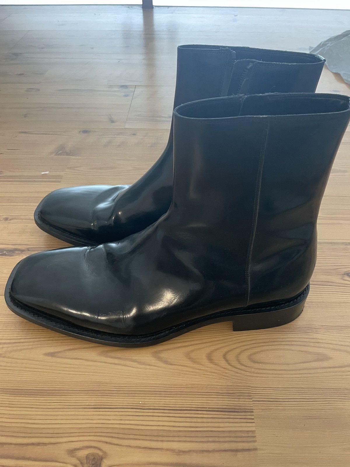 Balenciaga Balenciaga black patinated leather boots | Grailed display picture 2