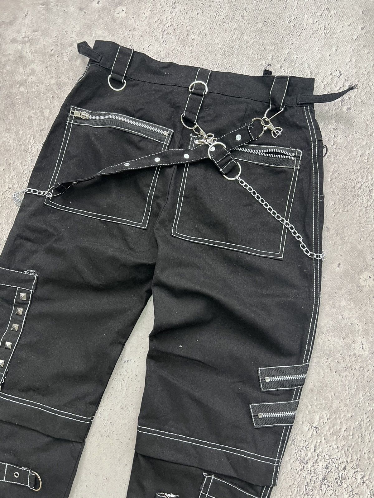 KMRii × Le Grande Bleu (L.G.B.) × Tripp NYC 2000s TRIPP NYC PANTS GOTHIC DENIM BONDAGE Size US 29 - 9 Thumbnail