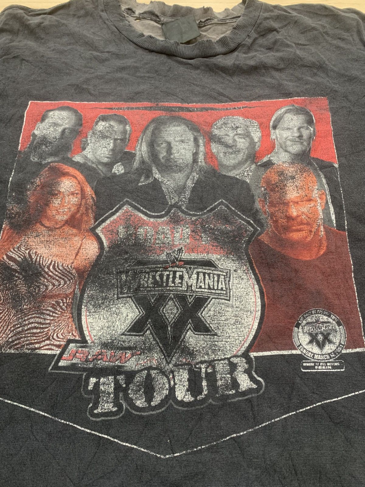 WWE Vintage WWE WrestleMania XX Tour T-Shirt (2004) stone cold Size US L / EU 52-54 / 3 - 6 Thumbnail