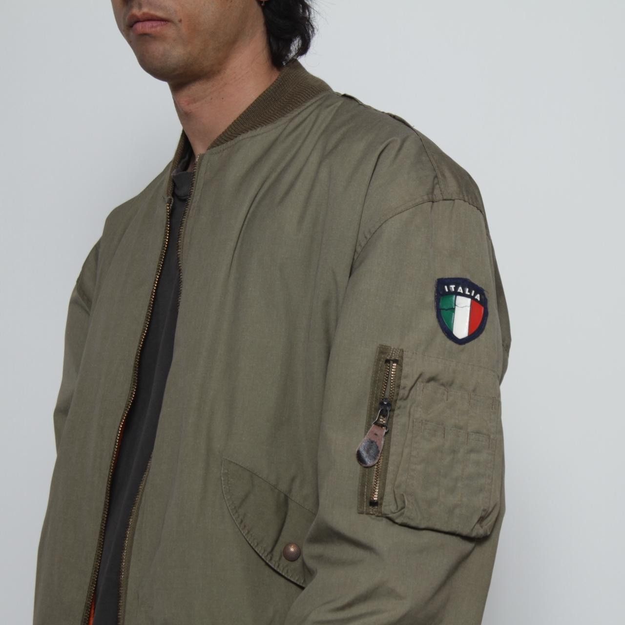 Vintage GREEN LIGHTWEIGHT ITALIAN BOMBER JACKET Size US XXL / EU 58 / 5 - 5 Thumbnail