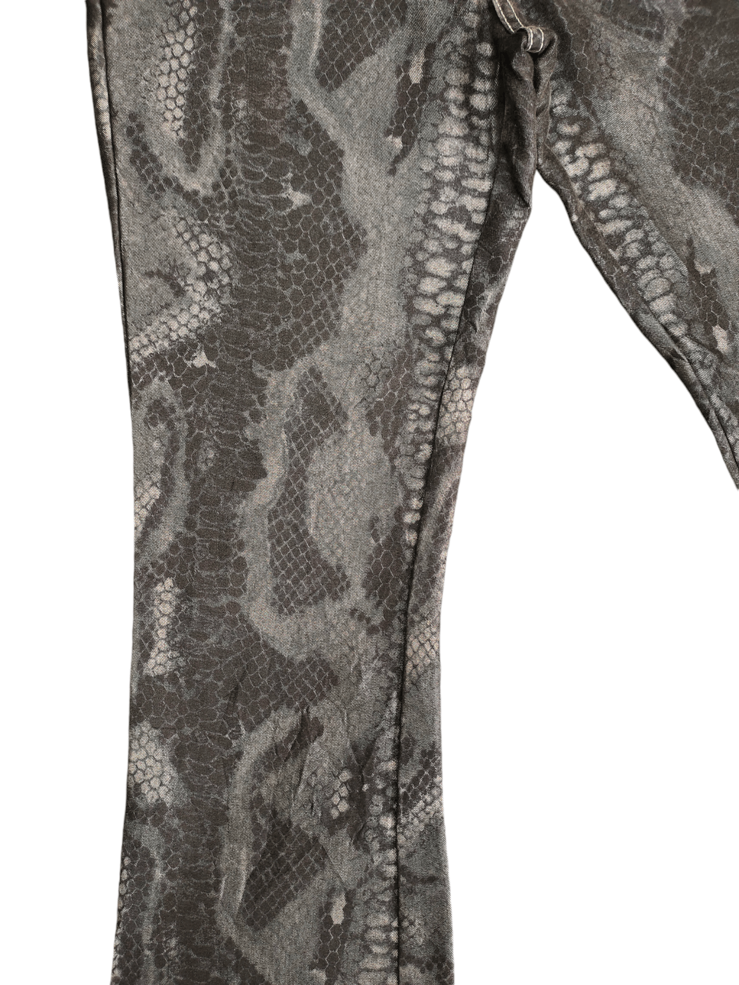 If Six Was Nine Flare Jeans Mavi Python Printed Denim Bootcut Y2k Size US 27 - 7 Thumbnail