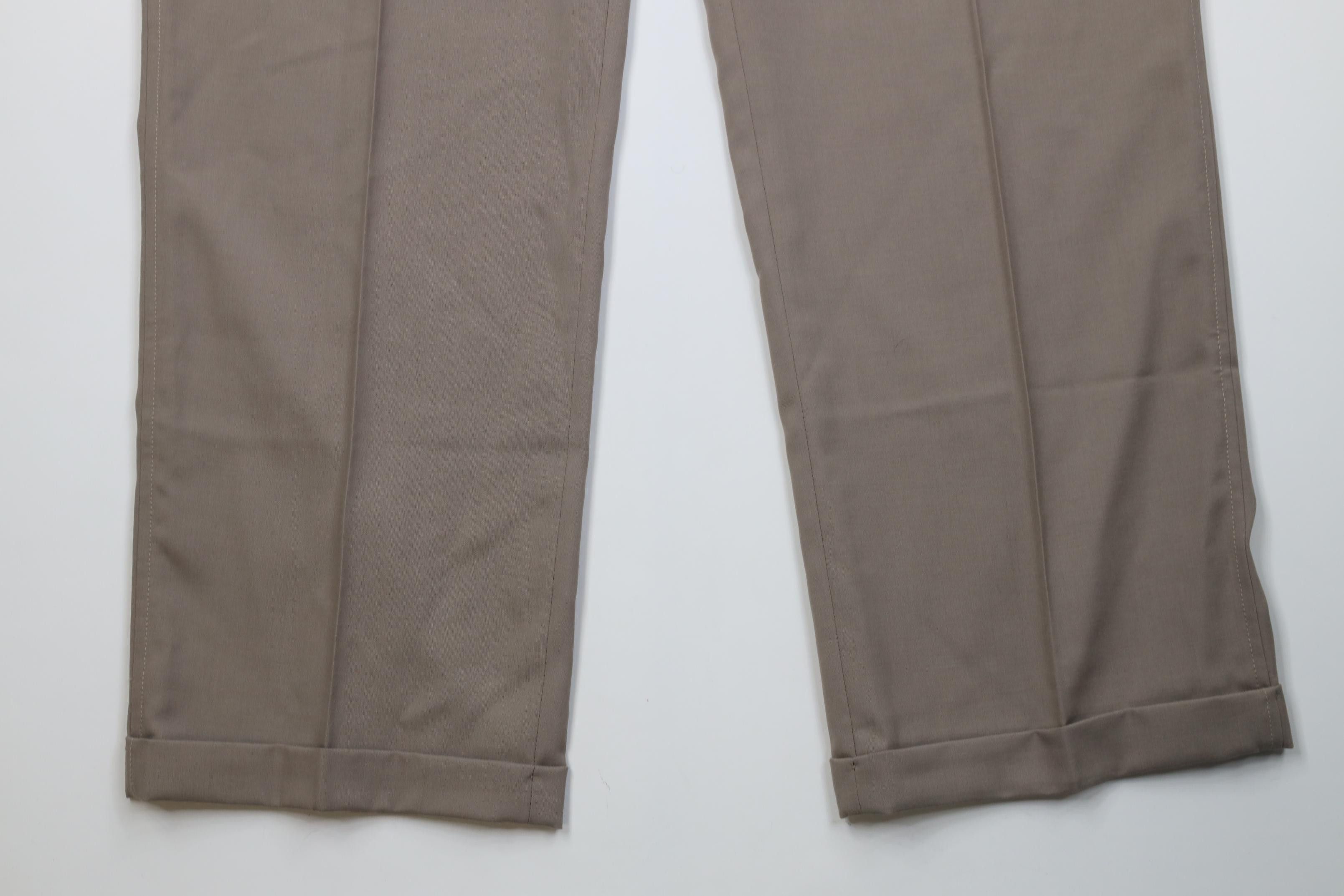 Lands' End Vintage 90s Lands End Knit Wide Leg Chino Pants Beige USA Size US 42 / EU 58 - 4 Thumbnail