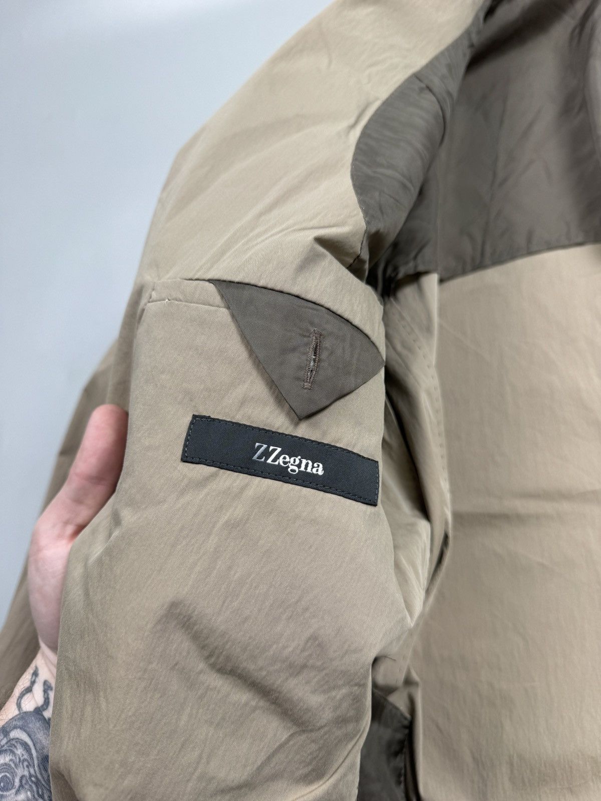 Z Zegna Z Zegna Cotton Nylon Modern Blazer (Y1266) Size 46R - 6 Thumbnail