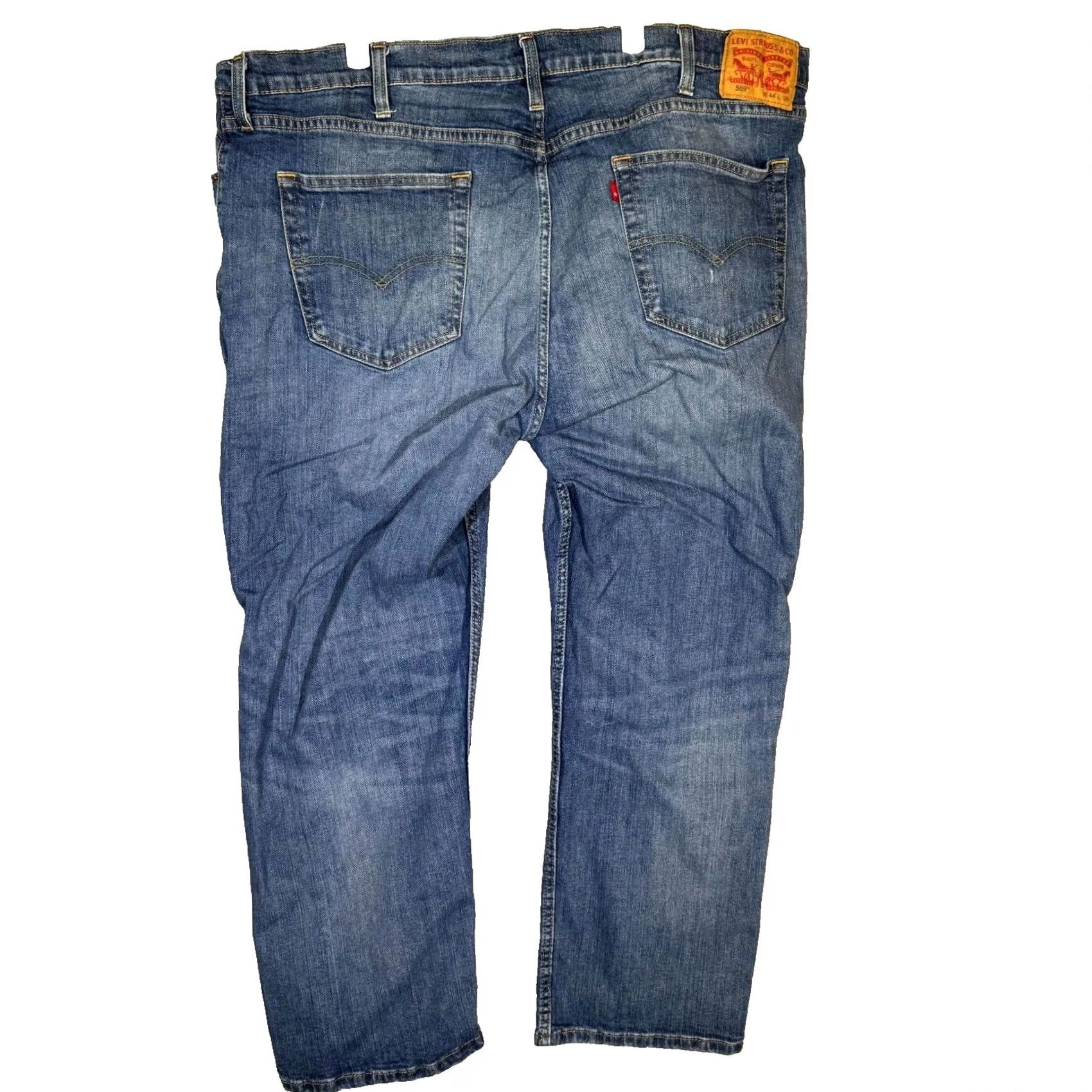Levi's Levi’s 559 Jeans Men’s 44 x 30 Blue Denim Stretch Mid-Rise Straight Leg Size US 44 / EU 60 - 2 Thumbnail