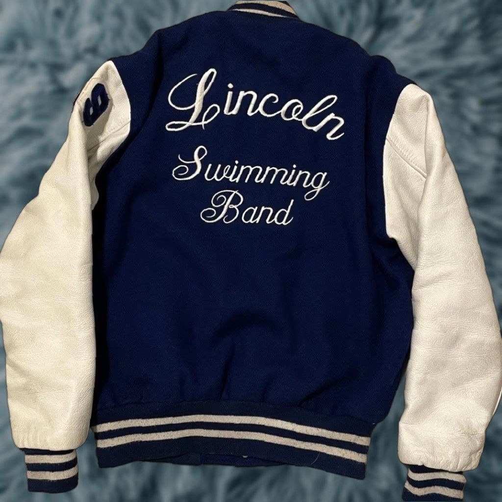 Vintage Vtg Varsity Letterman Jacket S USA Michigan School Football Track Grunge 90s Y2K Jacket Mens Blue Regular S Size US S / EU 44-46 / 1 - 1 Thumbnail
