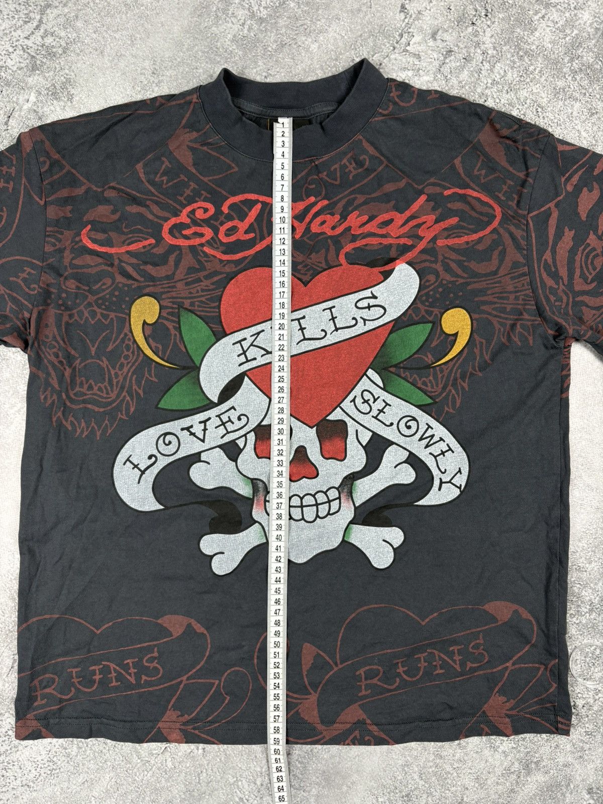 Ed Hardy × Vintage Y2K VTG Ed Hardy Tattoo Shirt Size S Christian Audigier Size S / US 4 / IT 40 - 9 Thumbnail