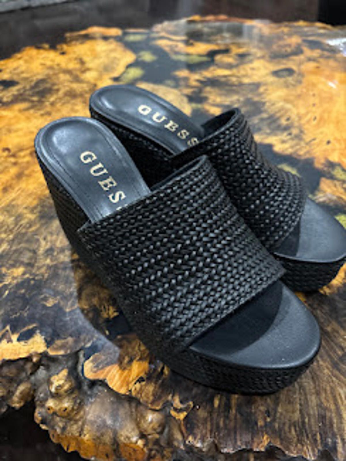 Guess GUESS Black Woven Wedge Sandals Size 9.5 NWOT Size US 9.5 / IT 39.5 - 1 Thumbnail
