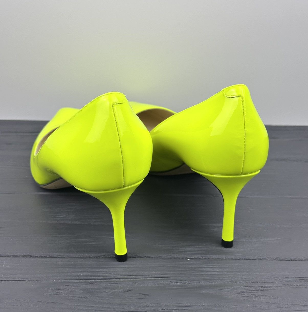 Jimmy Choo Jimmy Choo Yellow Patent Leather Pointed Toe Pumps Heels Size US 10 / IT 40 - 10 Thumbnail