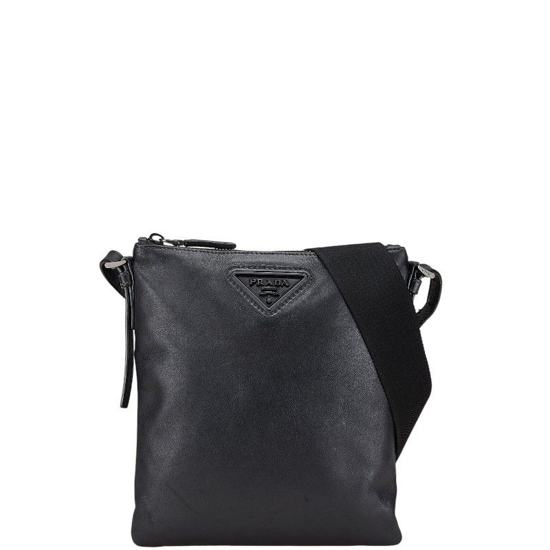 Prada Prada Triangle Logo Leather Shoulder Bag Leather Crossbody Bag 2VH124 DUTY FREE for USA