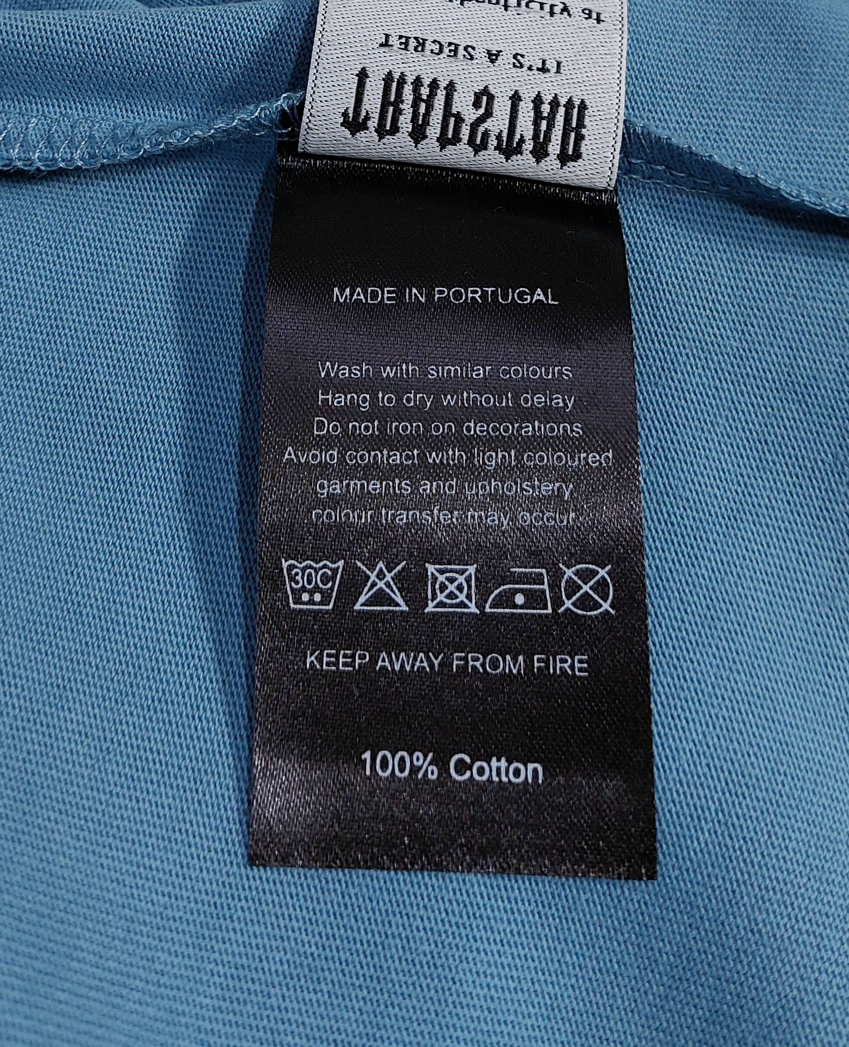 Trapstar London script logo print cotton tshirt - white / blue L Size US L / EU 52-54 / 3 - 5 Thumbnail