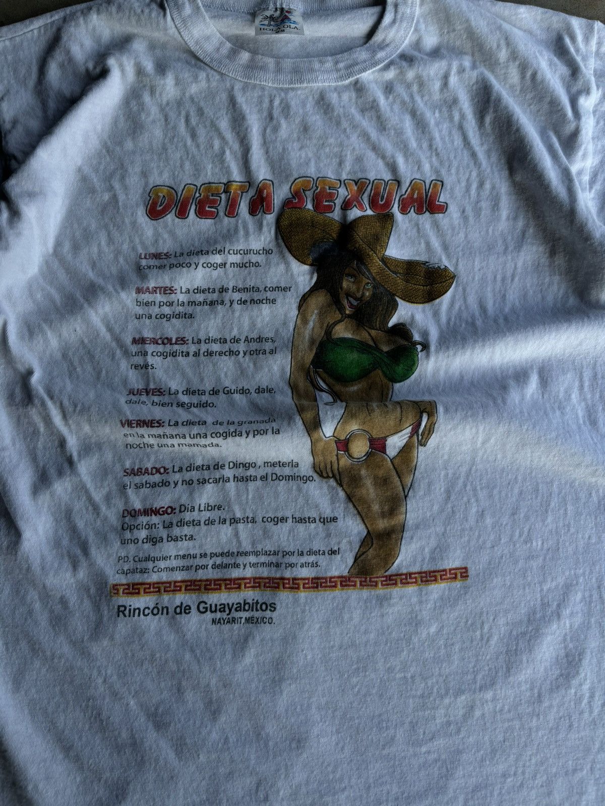 Vacation × Vintage Crazy Xxx Diet A Sexual Faded Pinup Dancer Boxy Tee Size US M / EU 48-50 / 2 - 3 Thumbnail