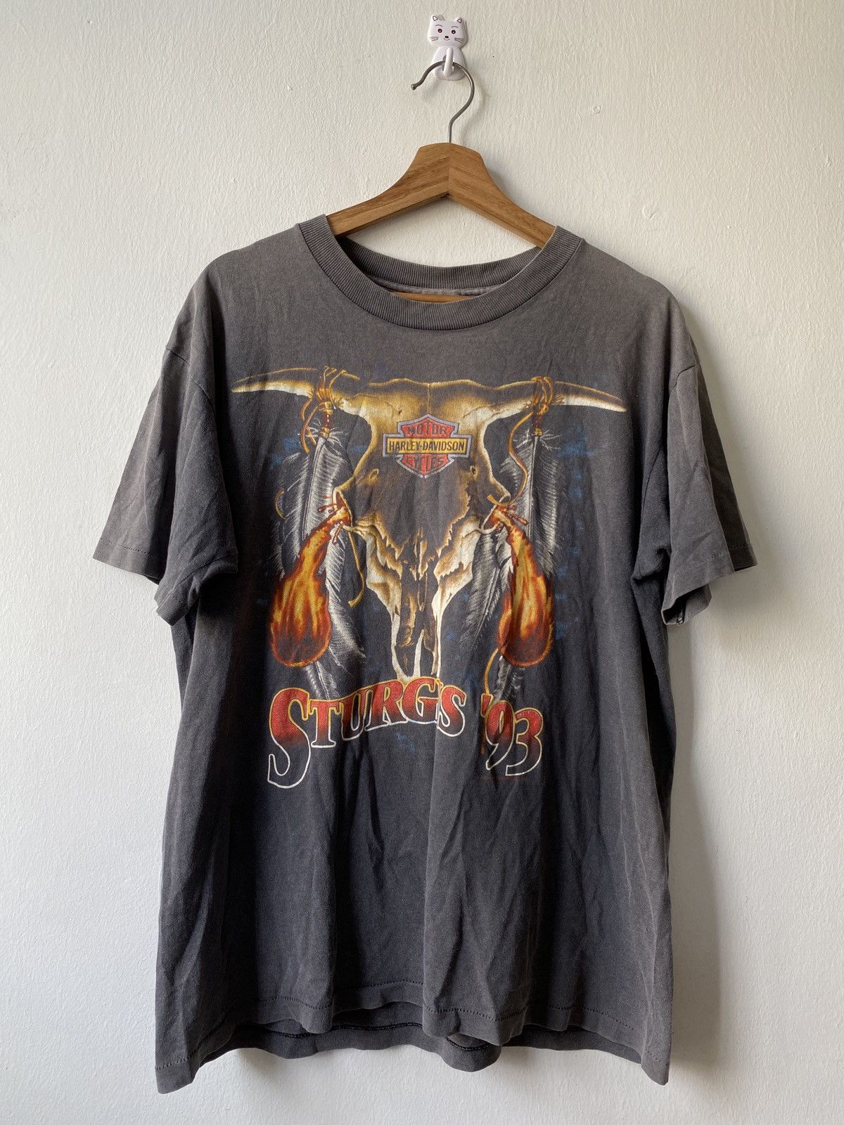 Vintage 90s Sturgis Harley Davidson Faded T Shirt