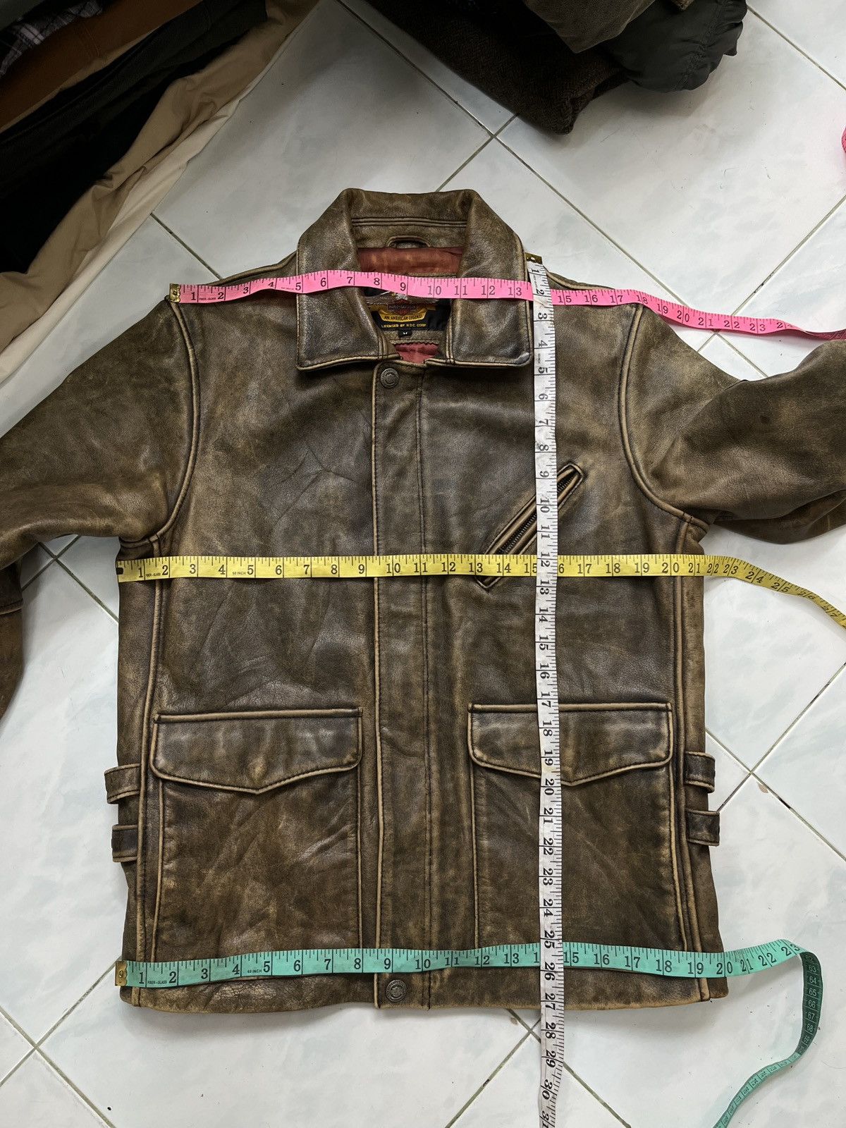 Harley Davidson 🔥🔥🔥STEALS VTG HARLEY DAVIDSON PATINA LEATHER JACKET Size US M / EU 48-50 / 2 - 20 Thumbnail