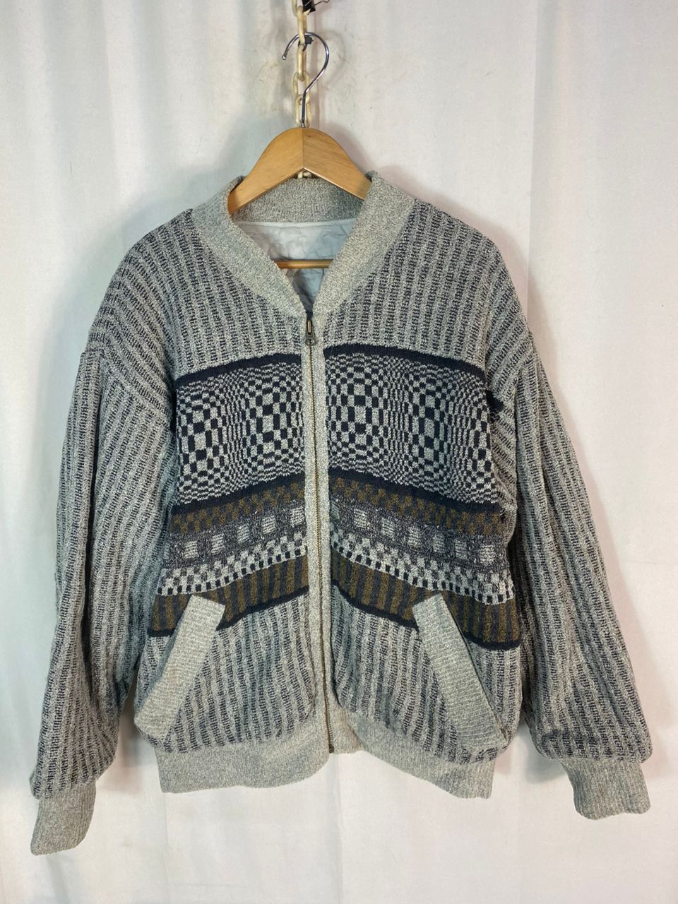 Designer × Japanese Brand × Vintage Jean-Louis scherrer wool knit zipper jacket Size US L / EU 52-54 / 3 - 1 Thumbnail