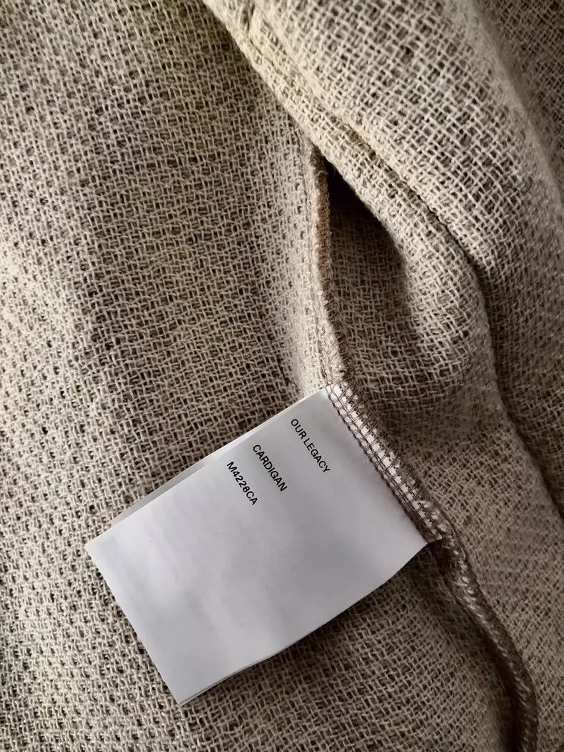 Our Legacy our legacy Light greyish white horsehair cardigan 2503-Next Size US M / EU 48-50 / 2 - 6 Thumbnail