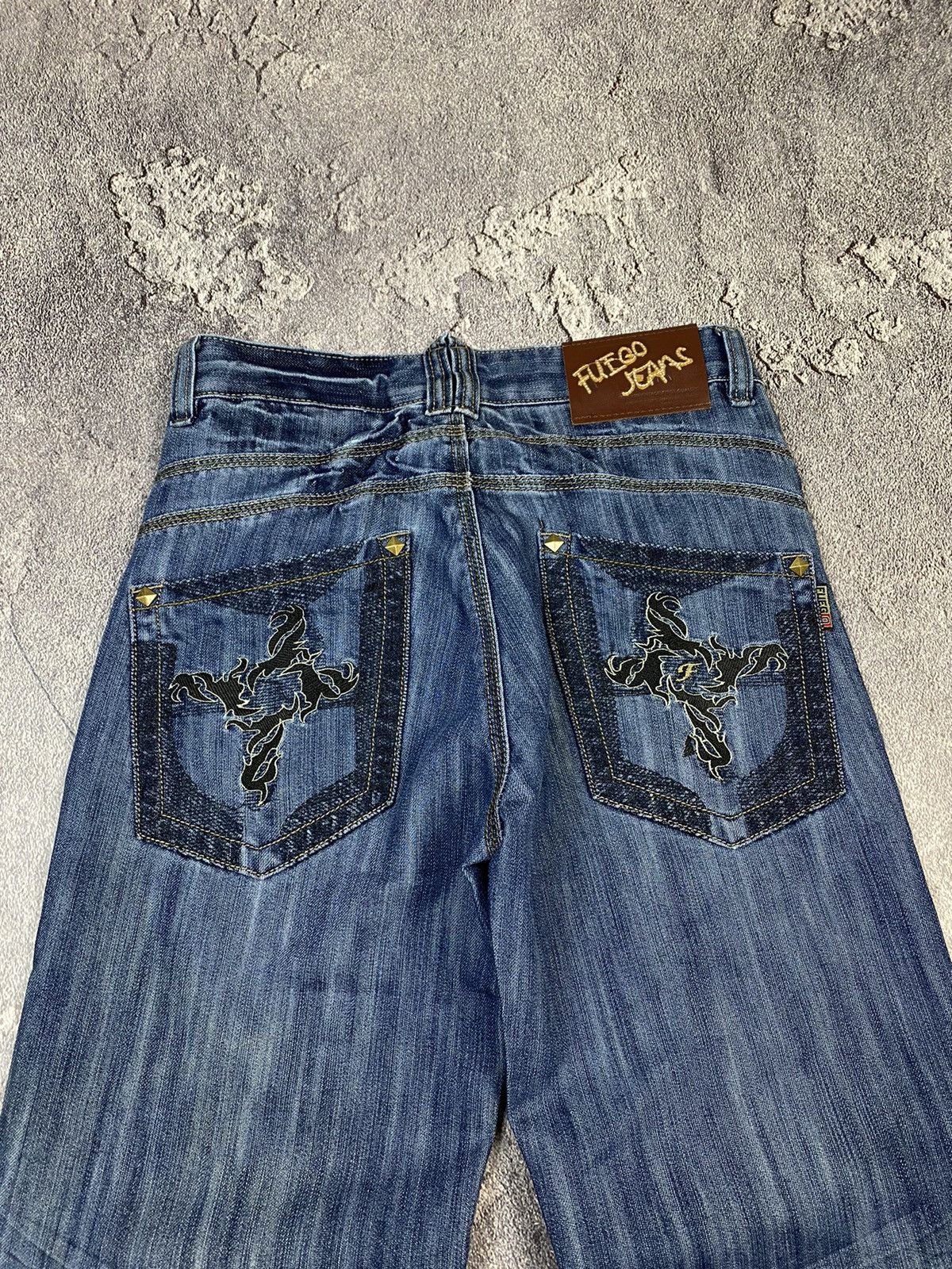 If Six Was Nine Y2K Crazy Blue Washed If Six Was Nine 2000s Jeans Size US 28 / EU 44 - 3 Thumbnail