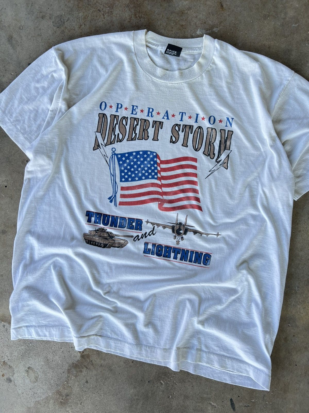 Vintage Vintage 90’s Operation Desert Storm Military T Shirt Size US XL / EU 56 / 4 - 2 Thumbnail