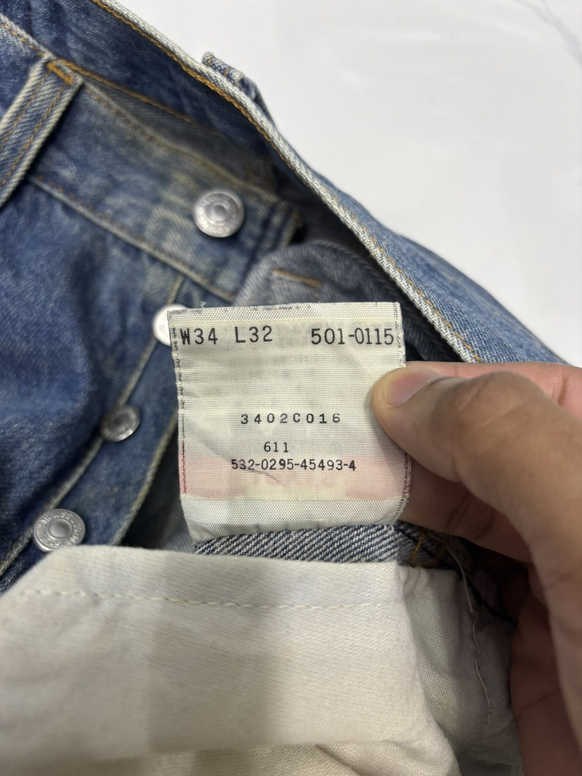 JNCO × Levi's 🔥VTG LEVIS 501 MADE IN USA FADED DISTRESSED DENIM JEANS Size US 34 / EU 50 - 11 Thumbnail
