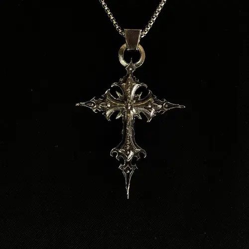 Jewelry Skeleton Cross Skull Necklace Gothic Chain Size ONE SIZE - 3 Thumbnail