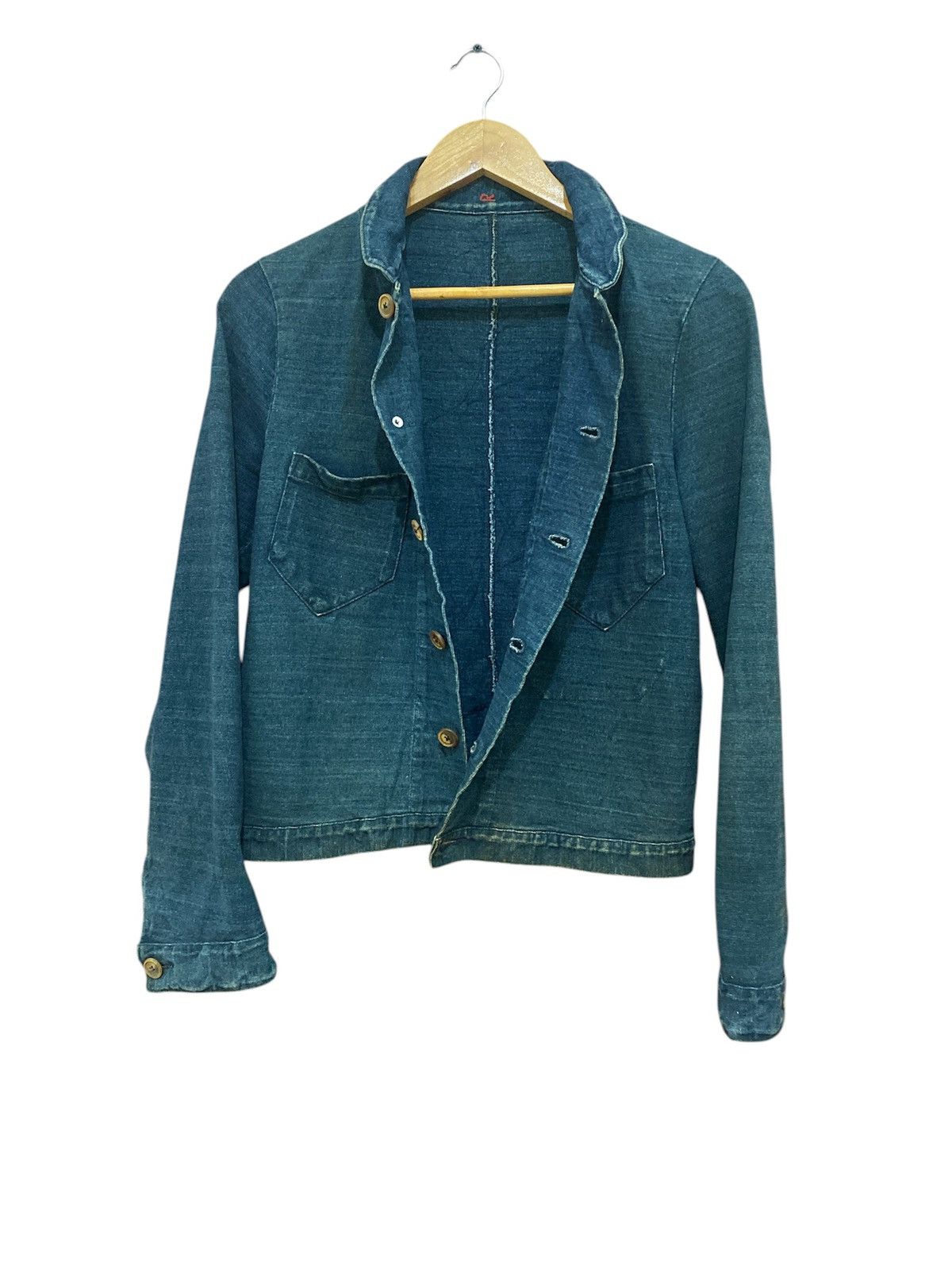 45rpm × Indigo × Japanese Brand 45RPM Indigo Dekoboku Tenjiku Cropped Jacket Size M / US 6-8 / IT 42-44 - 3 Thumbnail