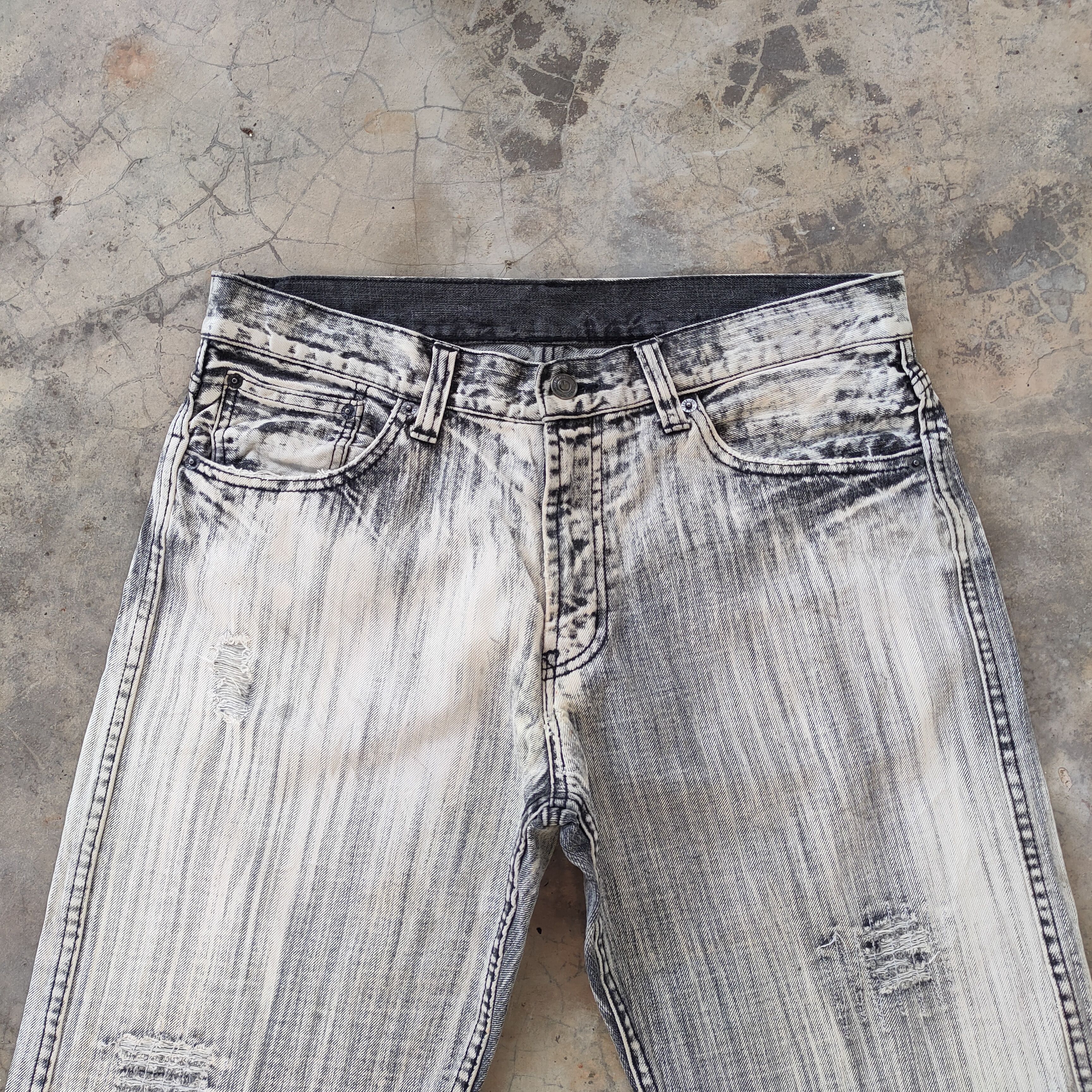 Japanese Brand W34 VINTAGE JAPANESE FADED DISTRESSED JEANS PANTS Size US 34 / EU 50 - 4 Thumbnail