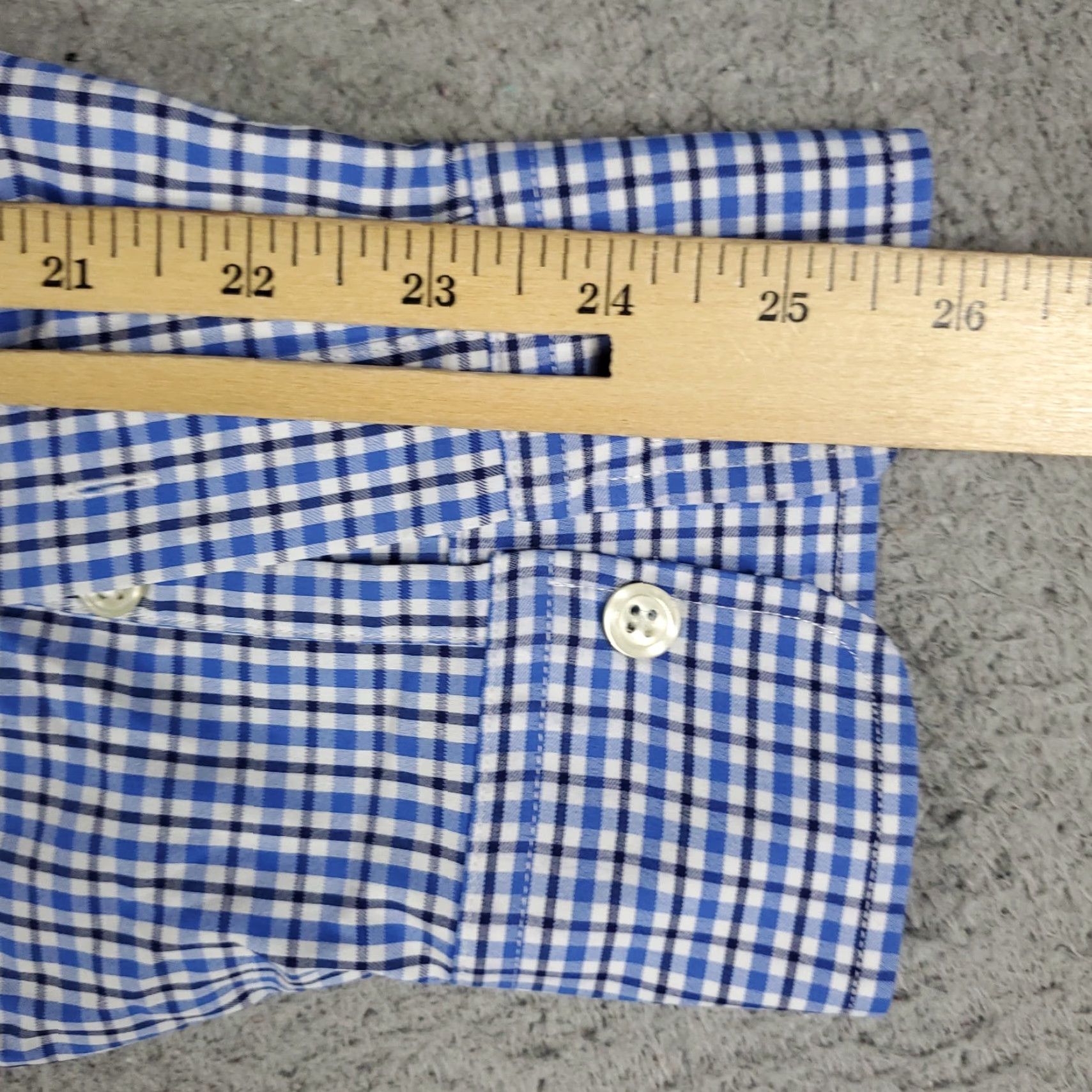 Ralph Lauren Ralph Lauren Shirt Mens Large Blue Plaid Nylon Button-Up Long Sleeve Size US L / EU 52-54 / 3 - 7 Thumbnail