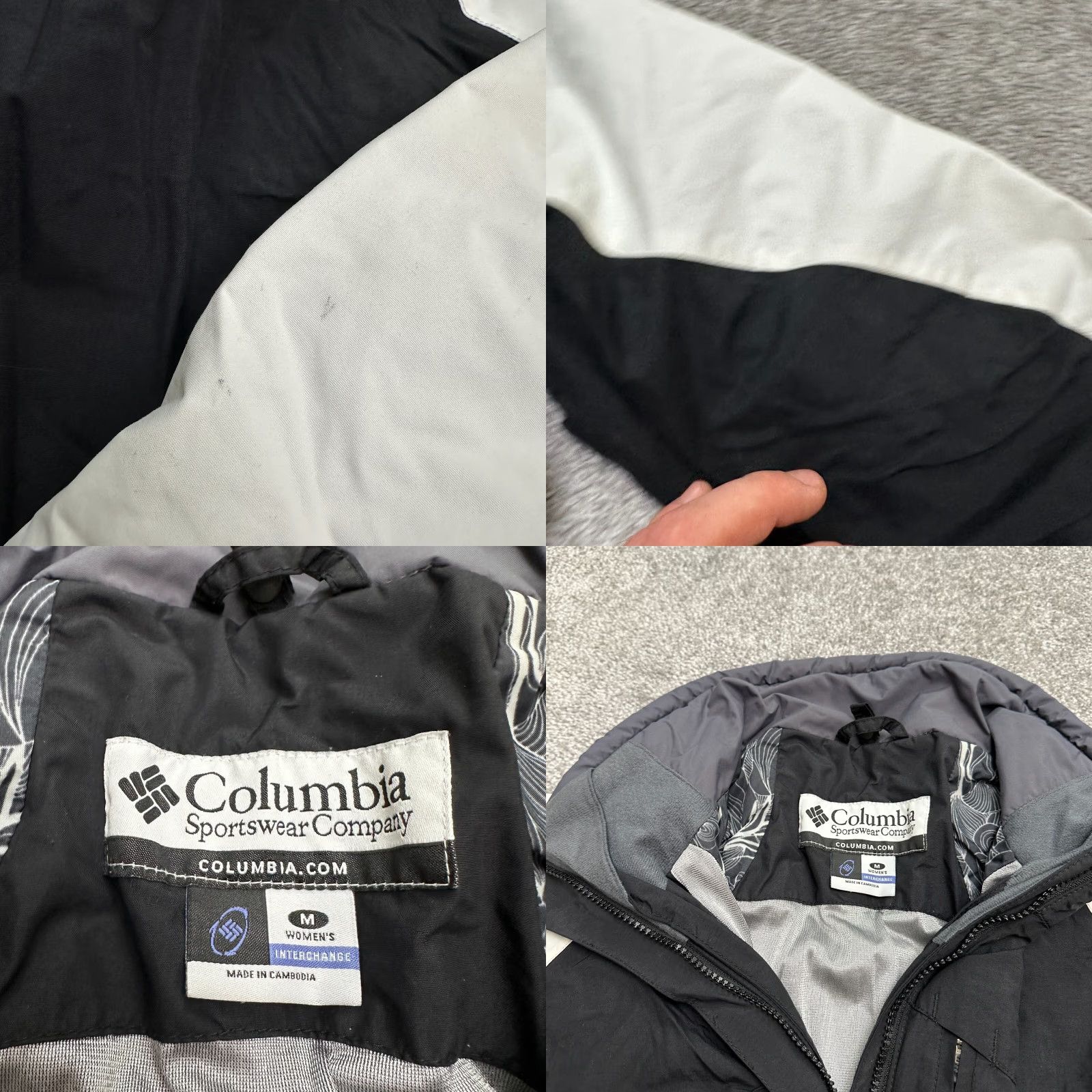 Vintage Columbia Bugaboo Utility Windbreaker Jacket Womens M Black Purple Full Zip Wearable All Seasons Outdoor Sports Backpacking Ready Jacket Size M / US 6-8 / IT 42-44 - 9 Thumbnail