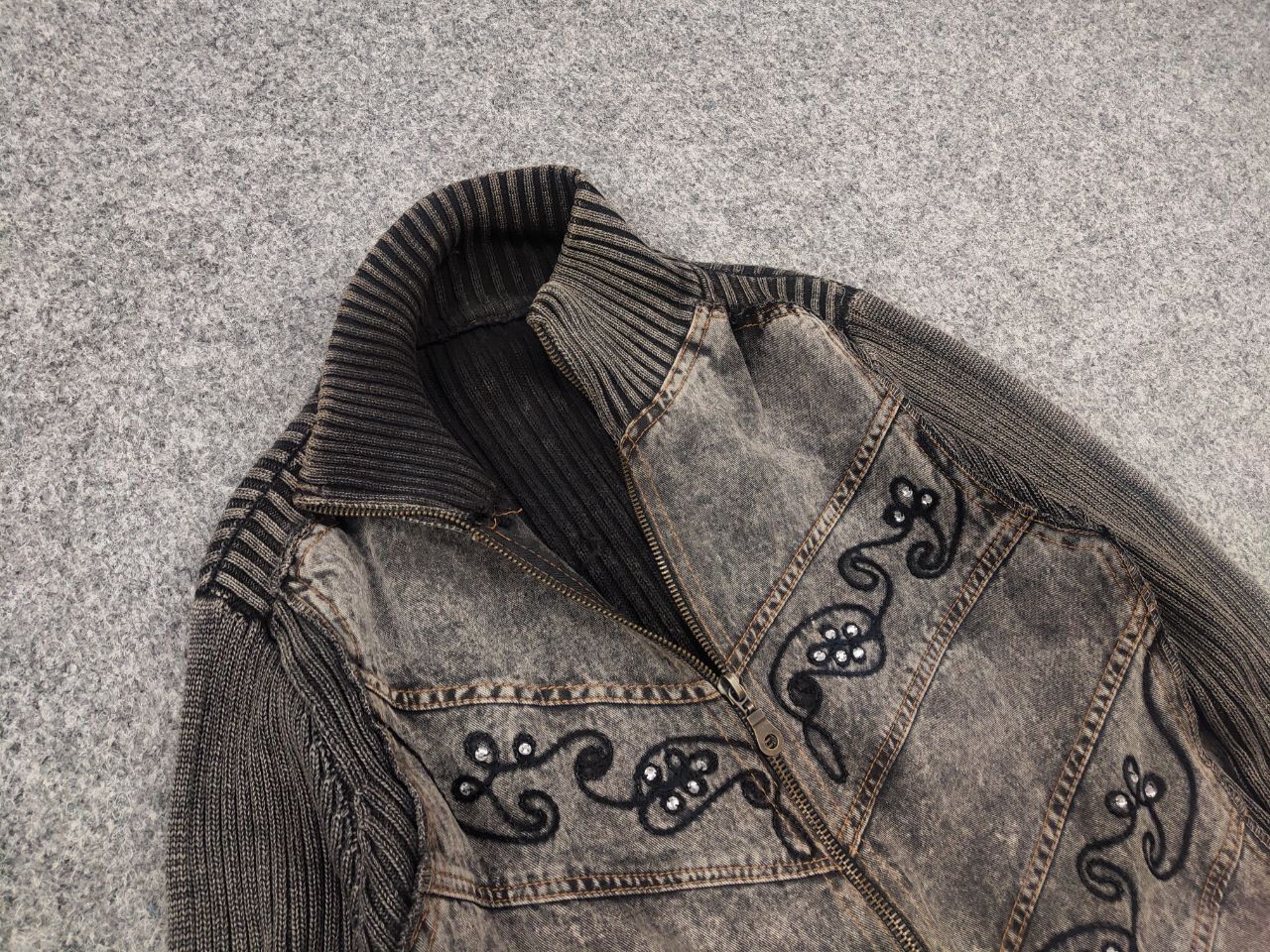 Hysteric Glamour Vintage Jacket Ribbed sleeves if six was nine style LGB Y2K Size M / US 6-8 / IT 42-44 - 4 Thumbnail
