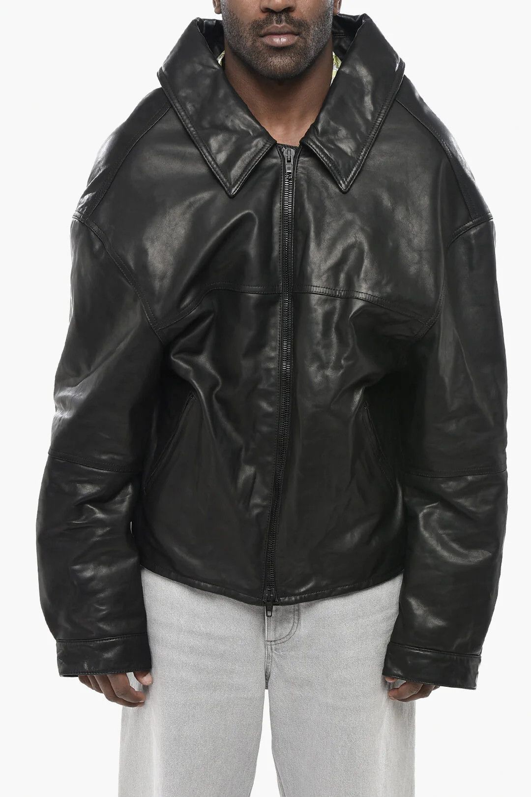 Balenciaga og1mm0326 Leather Jacket in Black Size US XS / EU 42 / 0 - 1 Thumbnail