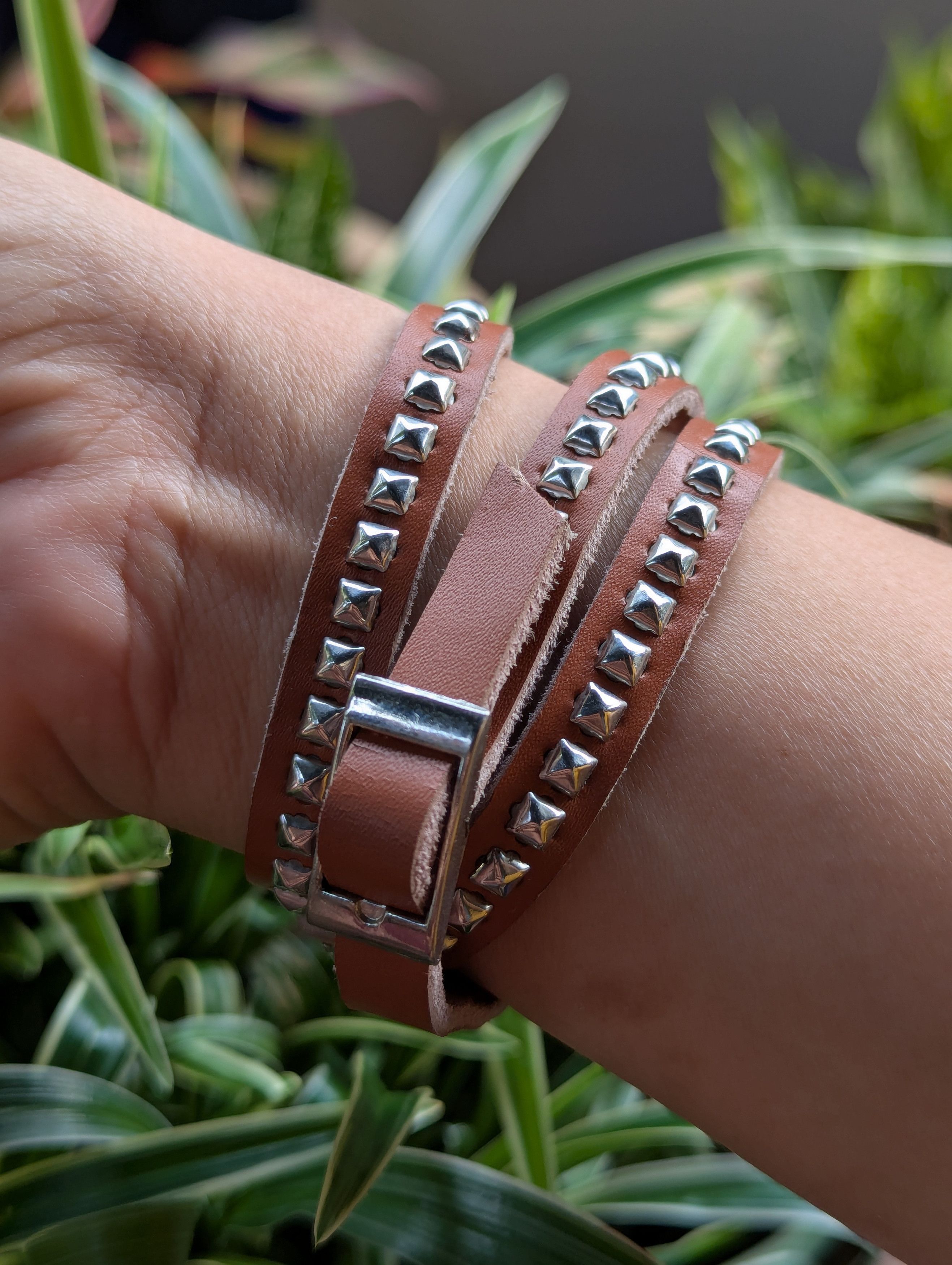 Seditionaries Studded PU Leather 3 Wraps Bracelet Size ONE SIZE - 2 Thumbnail