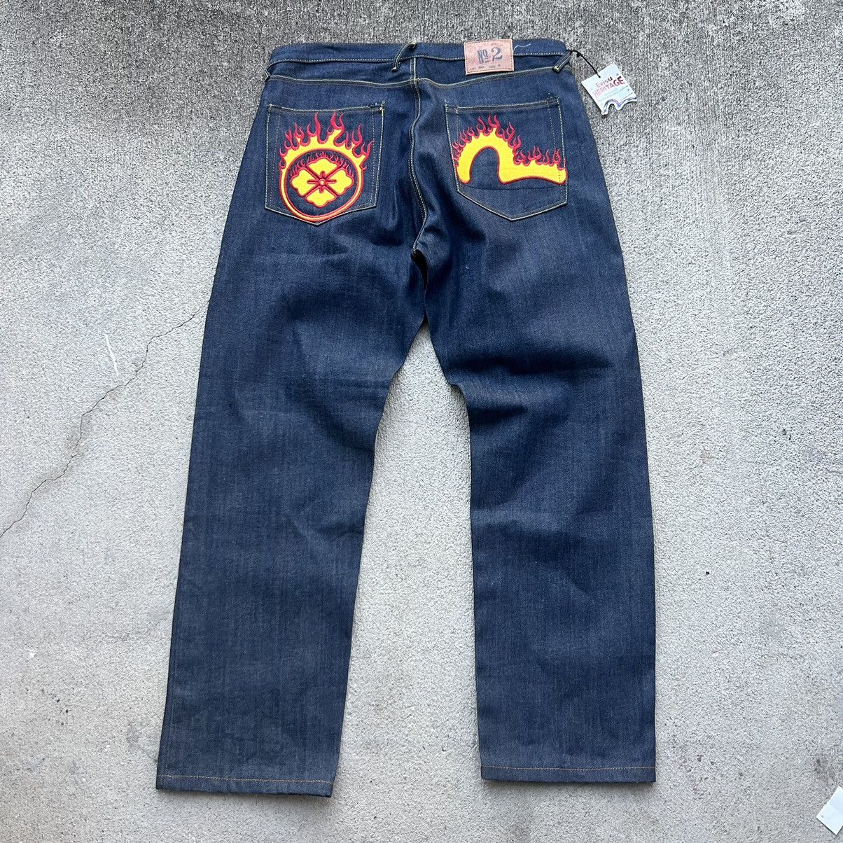 Vintage Crazy vintage 90s jnco styled Evisu flames baggy jeans | Grailed