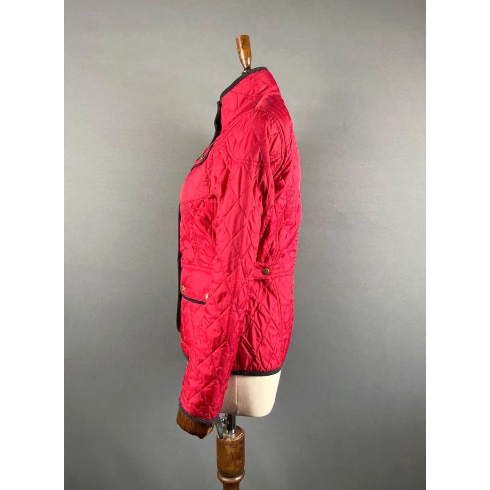 Barbour Barbour Parka Jacket Womens Size 6 Red Quilted Polyamide Long Sleeve Button Size M / US 6-8 / IT 42-44 - 6 Thumbnail
