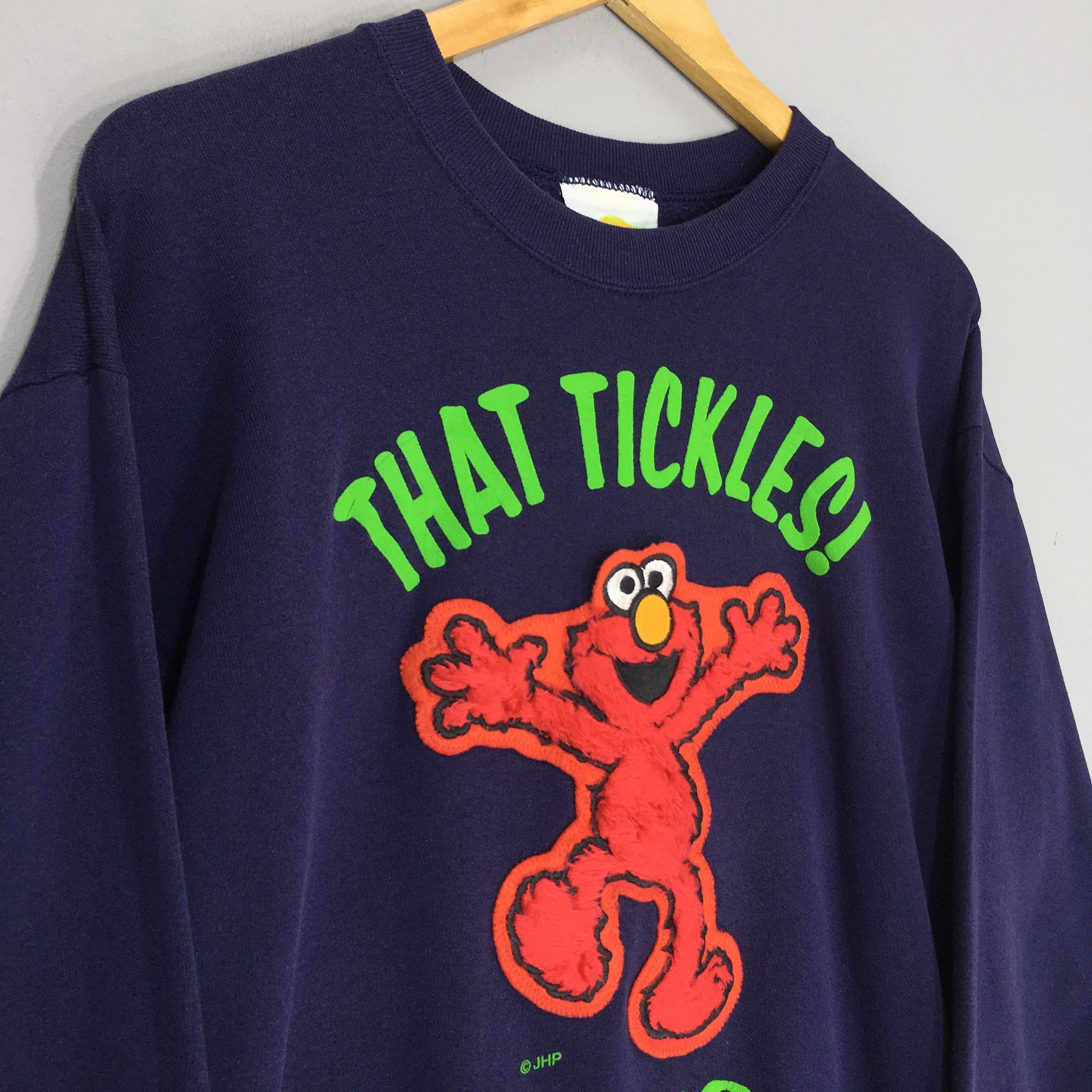 Cartoon Network × Kaws × Vintage Vintage Elmo Sesame Street Blue Sweatshirt Large Size US L / EU 52-54 / 3 - 3 Thumbnail