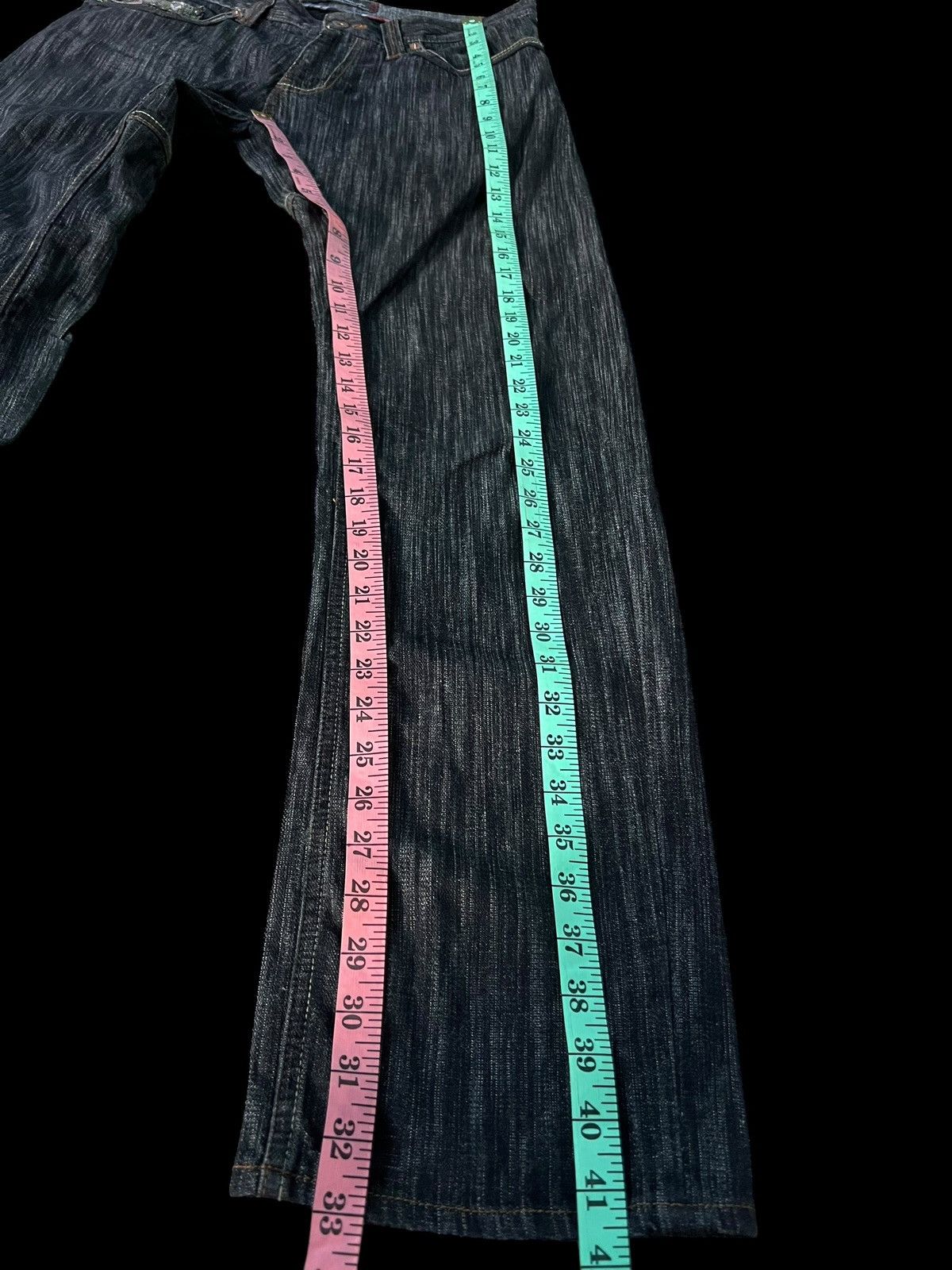 If Six Was Nine × Le Grande Bleu (L.G.B.) VINTAGE 90’S STYLE DOMINATE HANDCRAFTED NICE DESIGN JEANS Size US 32 / EU 48 - 13 Thumbnail