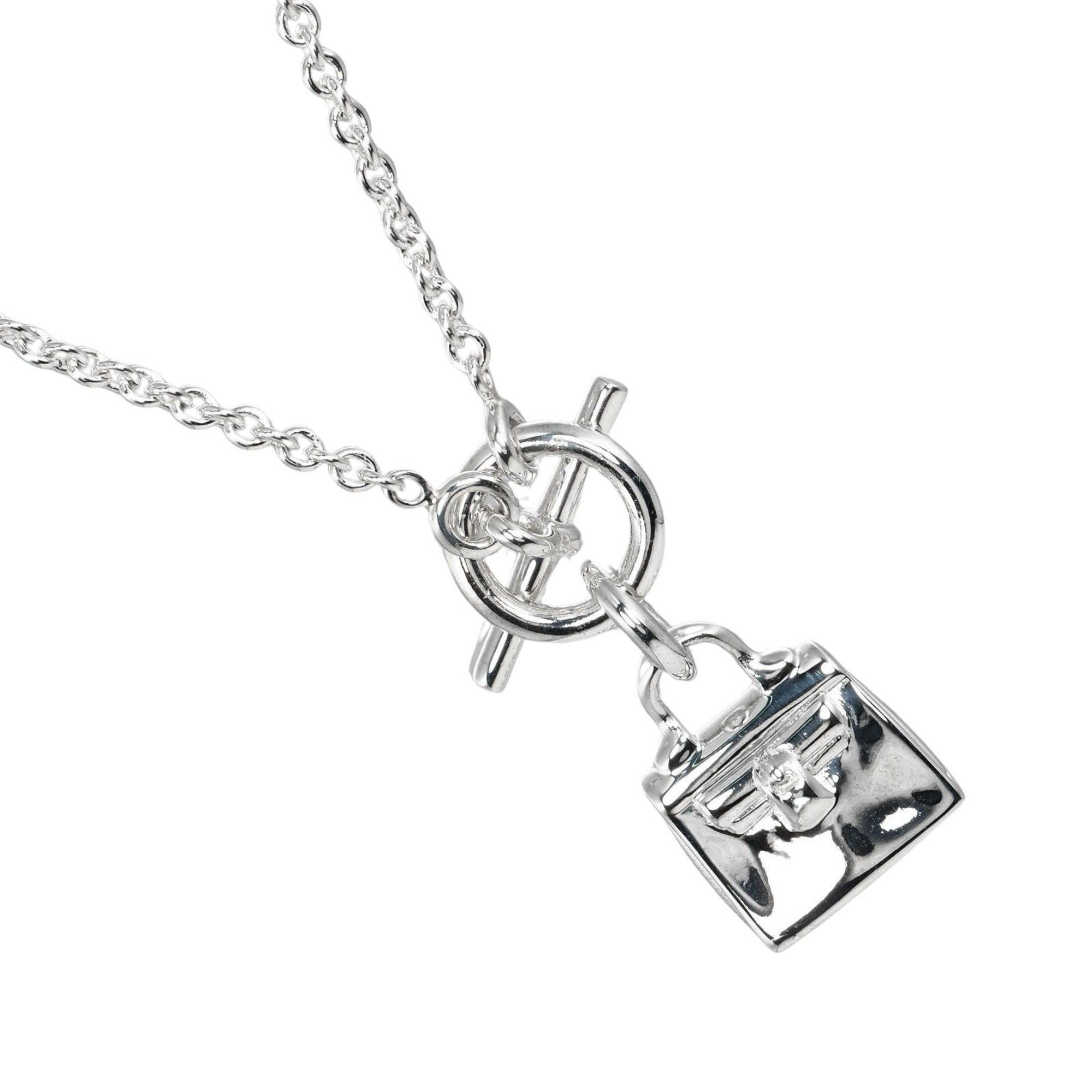 image of Hermes Amulet Kelly Necklace Silver 925 Approx. 12.5G T121724511, Women's