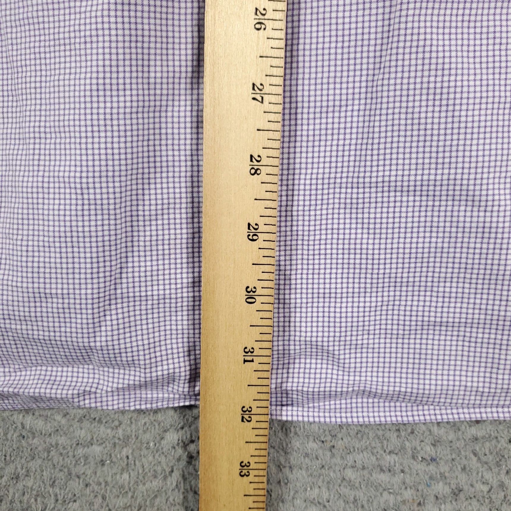 Ralph Lauren Ralph Lauren Dress Shirt Mens 18 Purple Check Long Sleeve Button-Up Regular Fit Size 48R - 7 Thumbnail