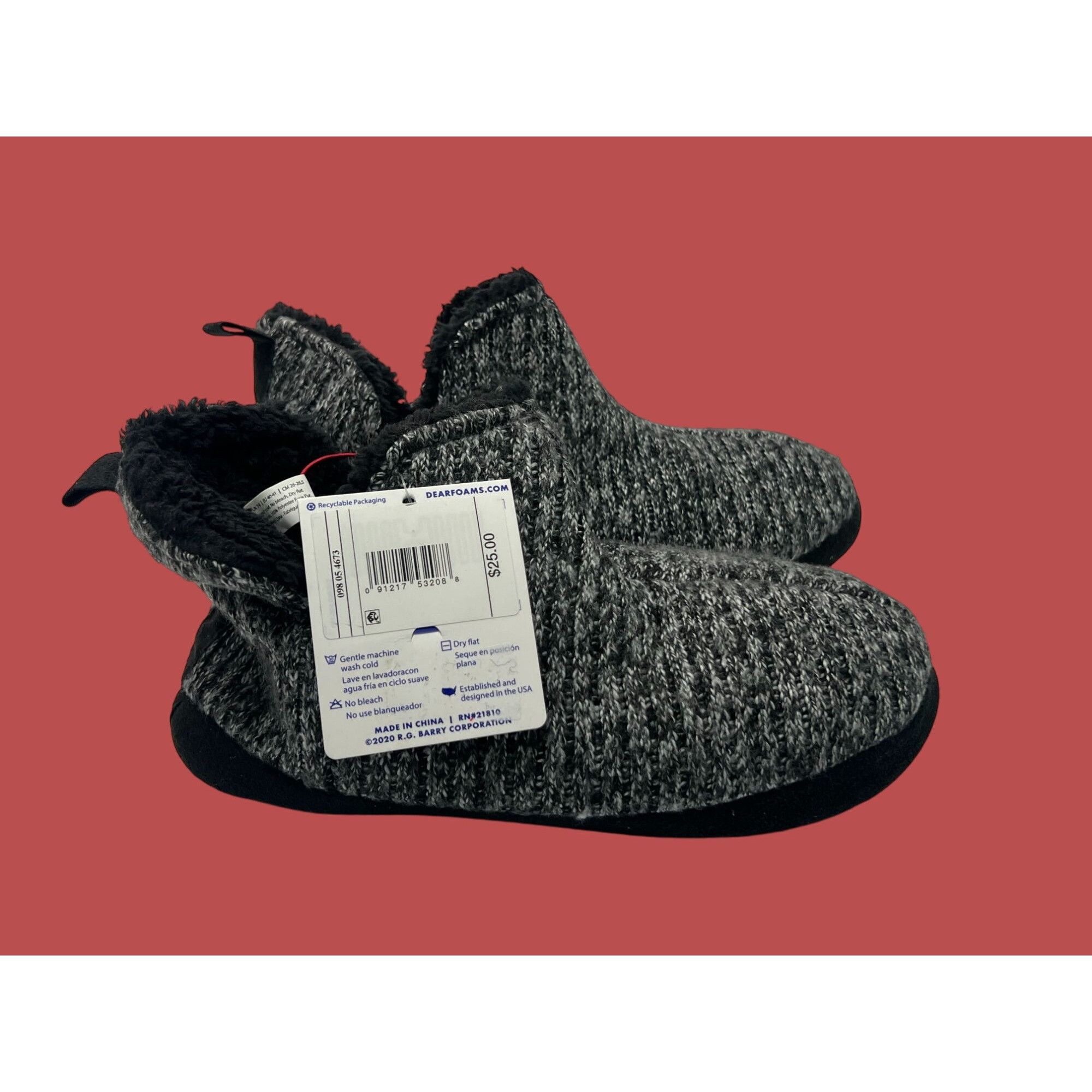 Other Dearfoams - Women's DF Adapt Knit Slipper - Black - Large (9 Size US 9 / IT 39 - 6 Thumbnail