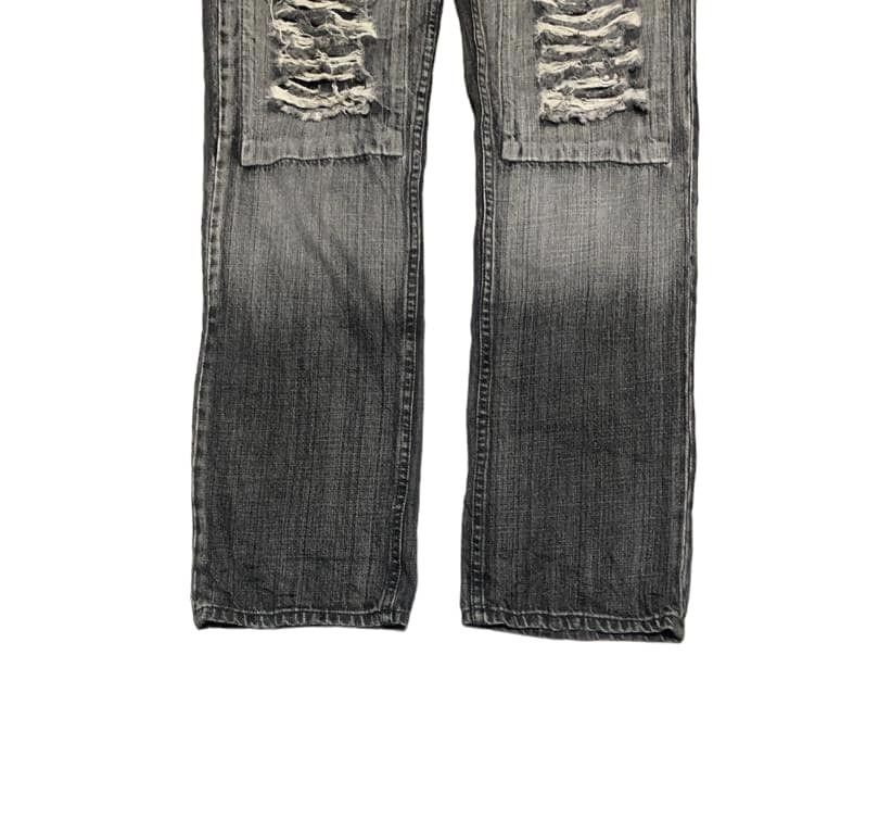 If Six Was Nine Vintage Semantic Design Faded Black Jeans Distressed Style Size US 32 / EU 48 - 3 Thumbnail