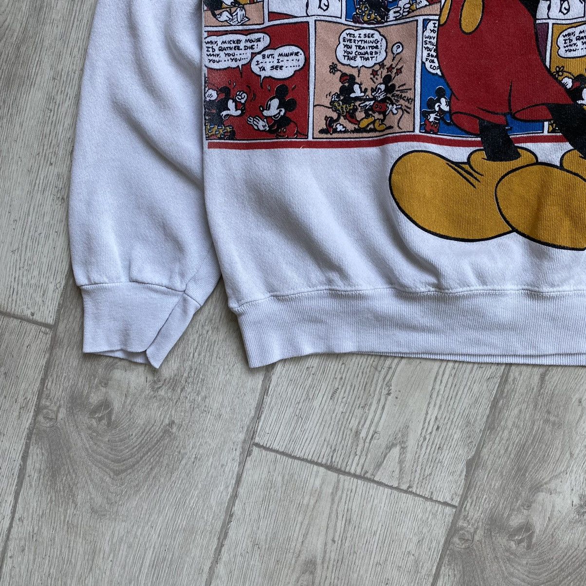Disney RARE 80s Vintage Mickey Mouse Comics over print Velva Sheen Size L / US 10 / IT 46 - 5 Thumbnail