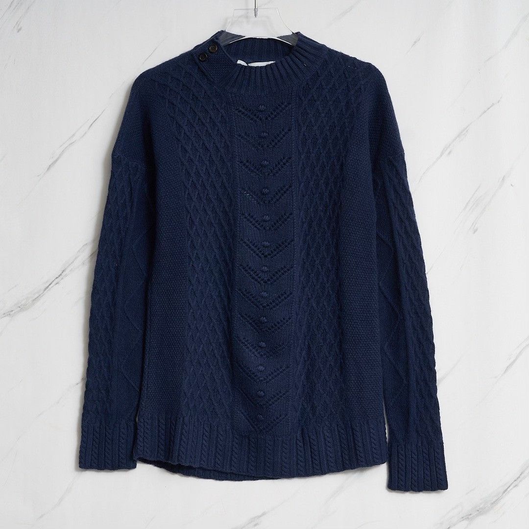 Saint Laurent Paris Saint Laurent Men's Cable Knit Cashmere Sweater Size US M / EU 48-50 / 2 - 1 Thumbnail