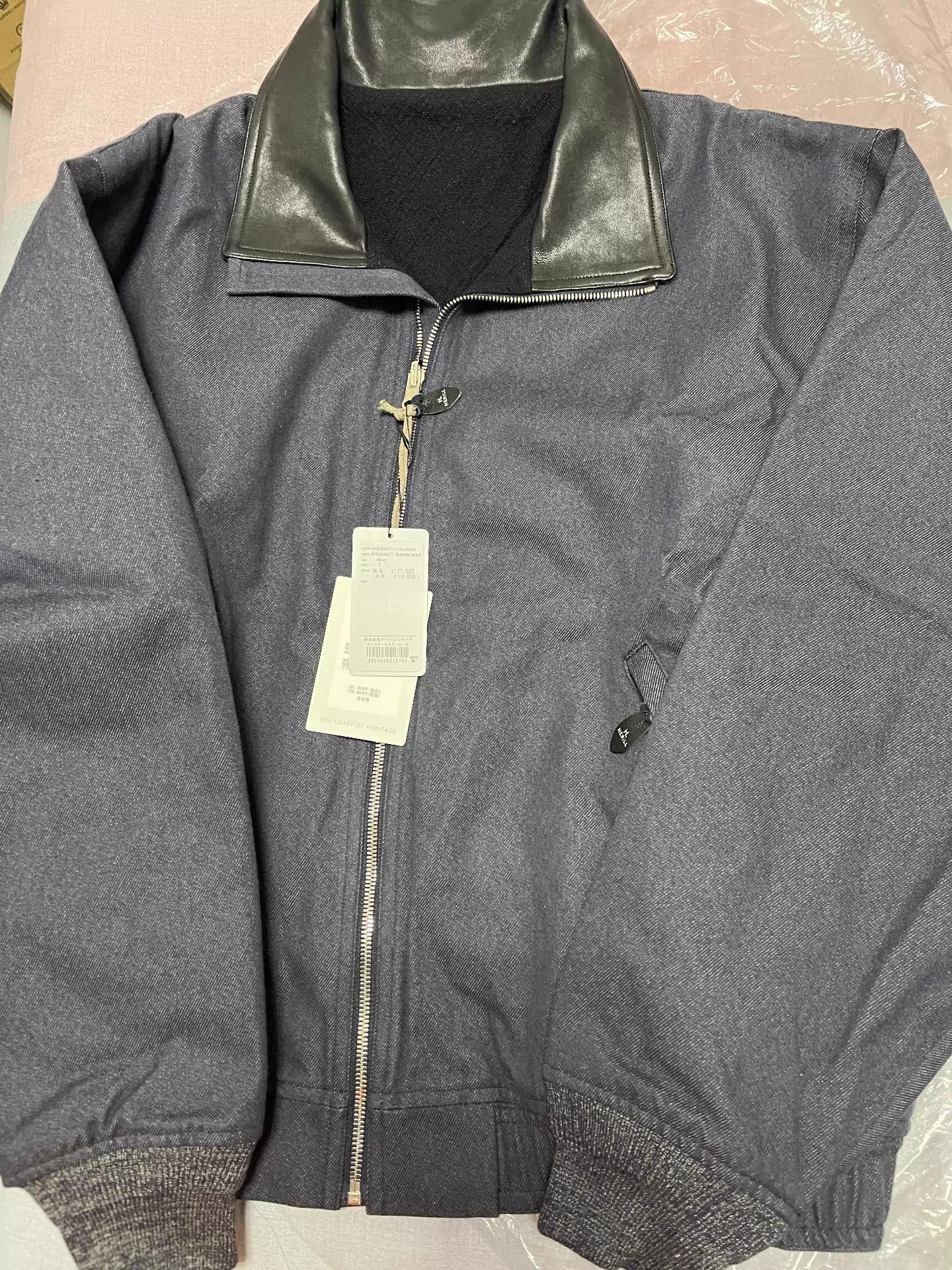Herill HERILL 24AW Weekend Navy Sheepskin Collar Wool Twill Jacket Size US M / EU 48-50 / 2 - 1 Thumbnail