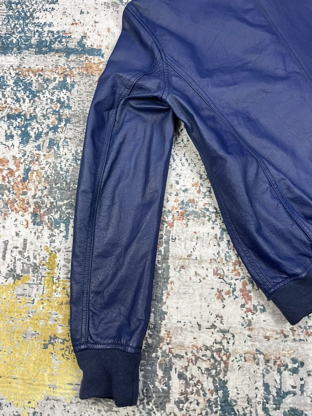 Genuine Leather Daytona Universal Freaks Blue Leather Jackets Size US M / EU 48-50 / 2 - 7 Thumbnail