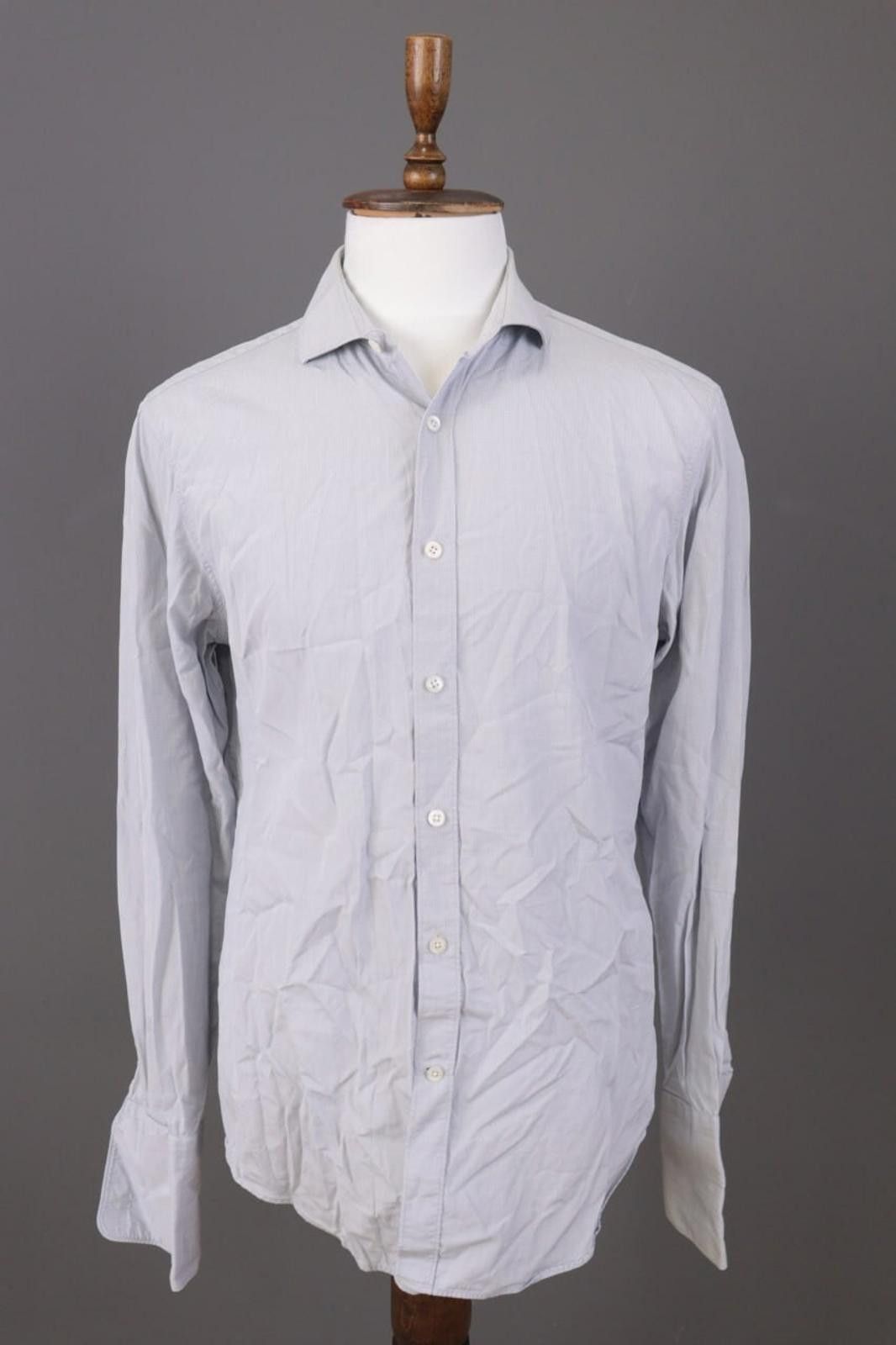 Gieves & Hawkes Gieves & Hawkes Gray Button Down Dress Shirt Size 41 / 16 Size US M / EU 48-50 / 2 - 1 Thumbnail
