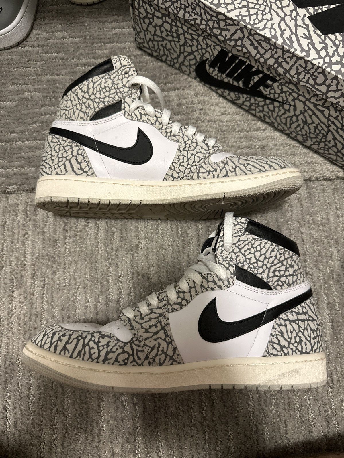Jordan Brand Jordan 1 High White Cement Size US 9.5 / EU 42-43 - 1 Thumbnail